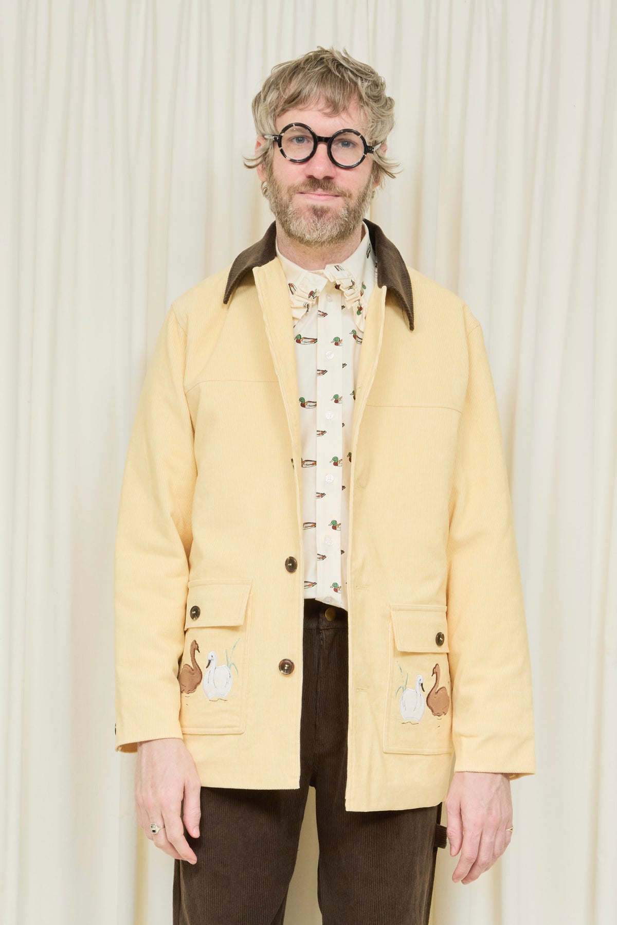 Porter Swan Embroidered Barn Jacket