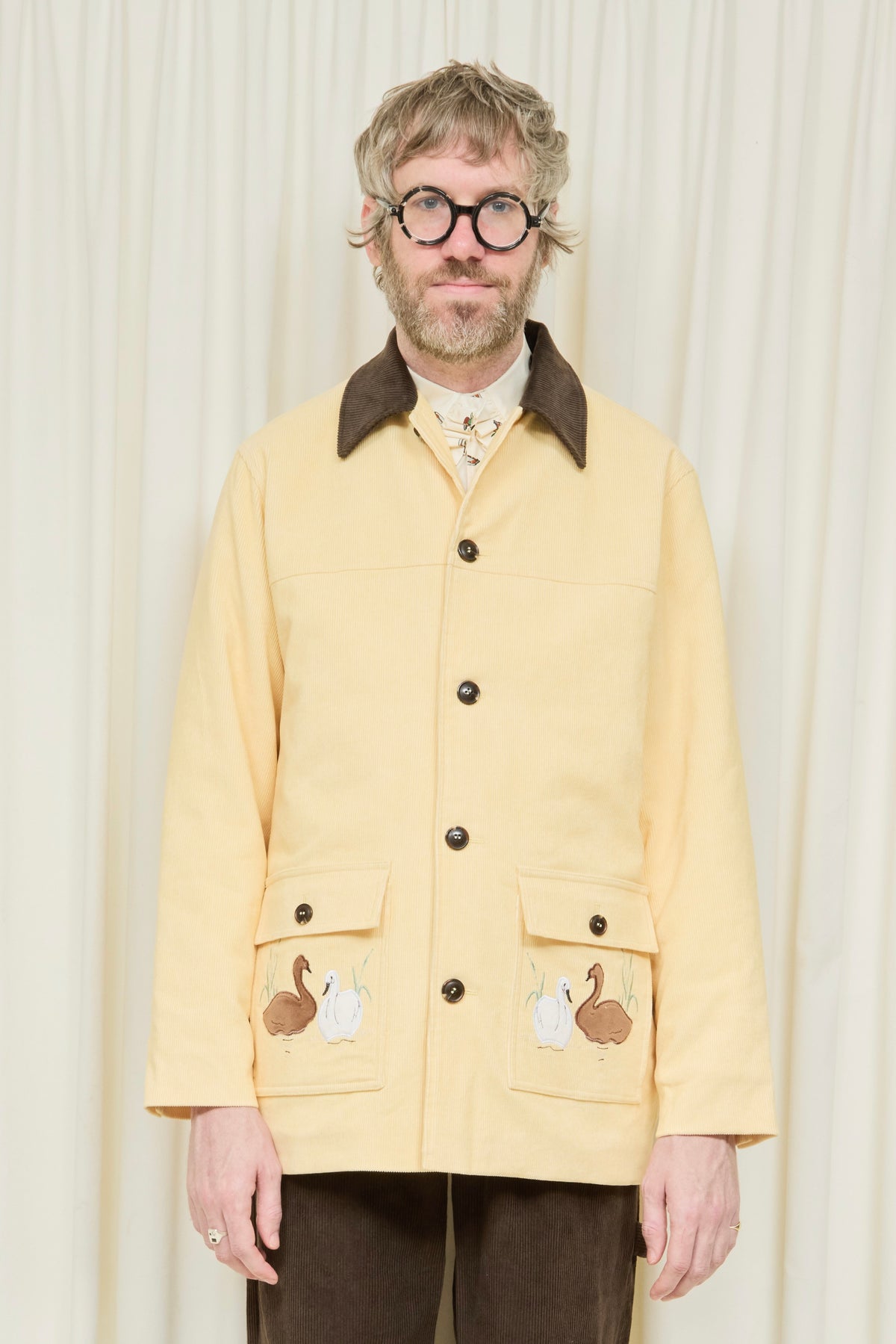 Porter Swan Embroidered Barn Jacket