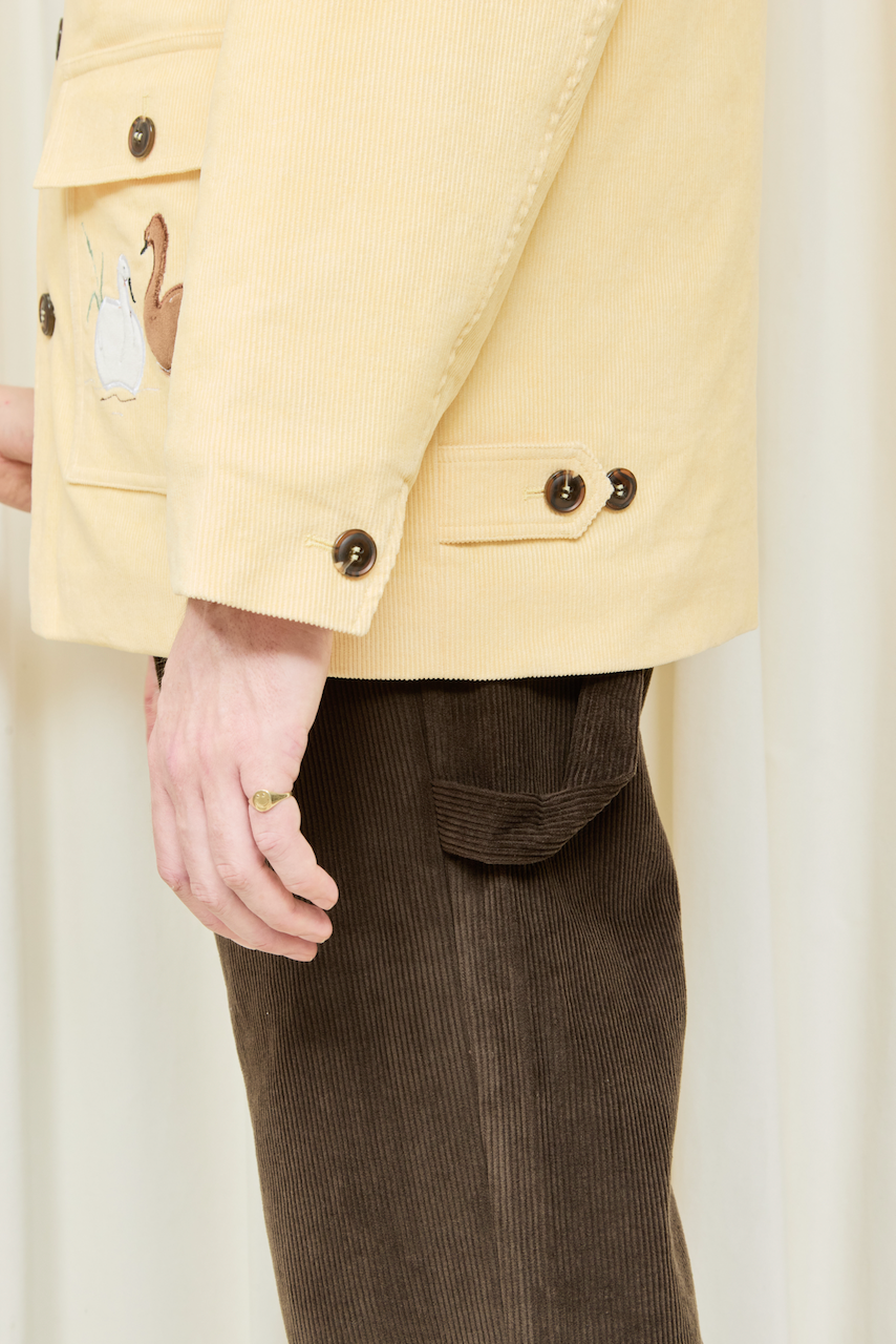 Porter Swan Embroidered Barn Jacket
