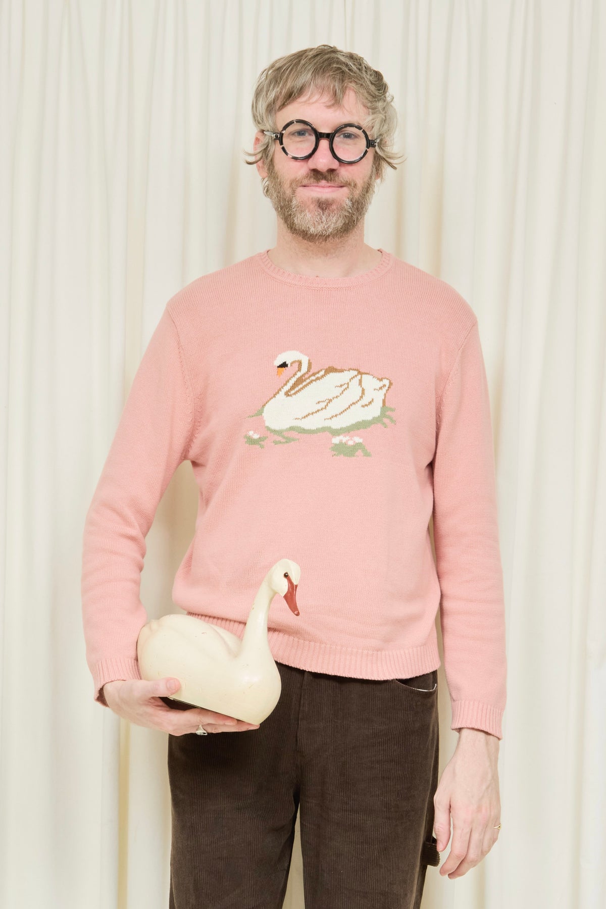 Millhouse Swan Intarsia Sweater