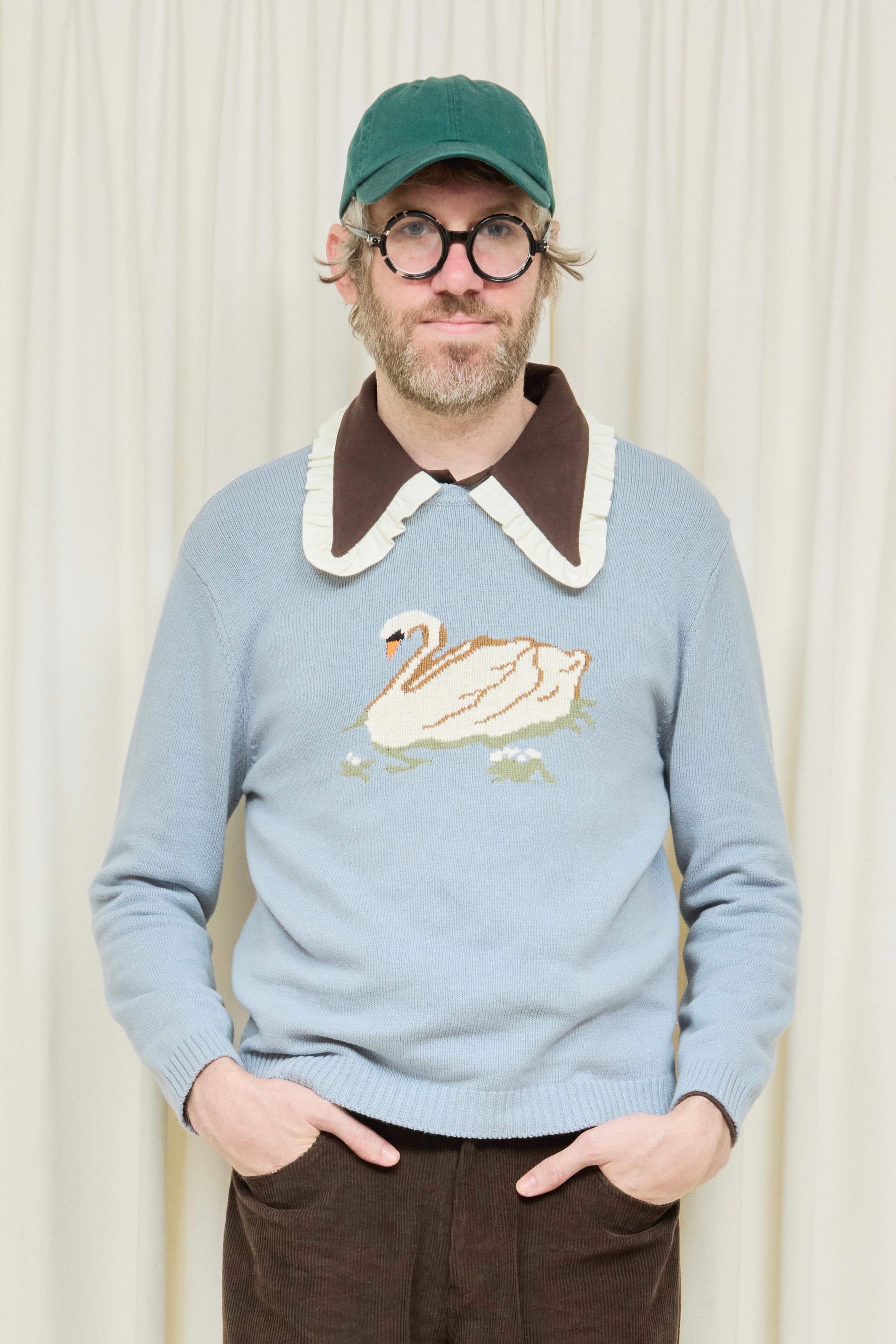 Millhouse Swan Intarsia Sweater