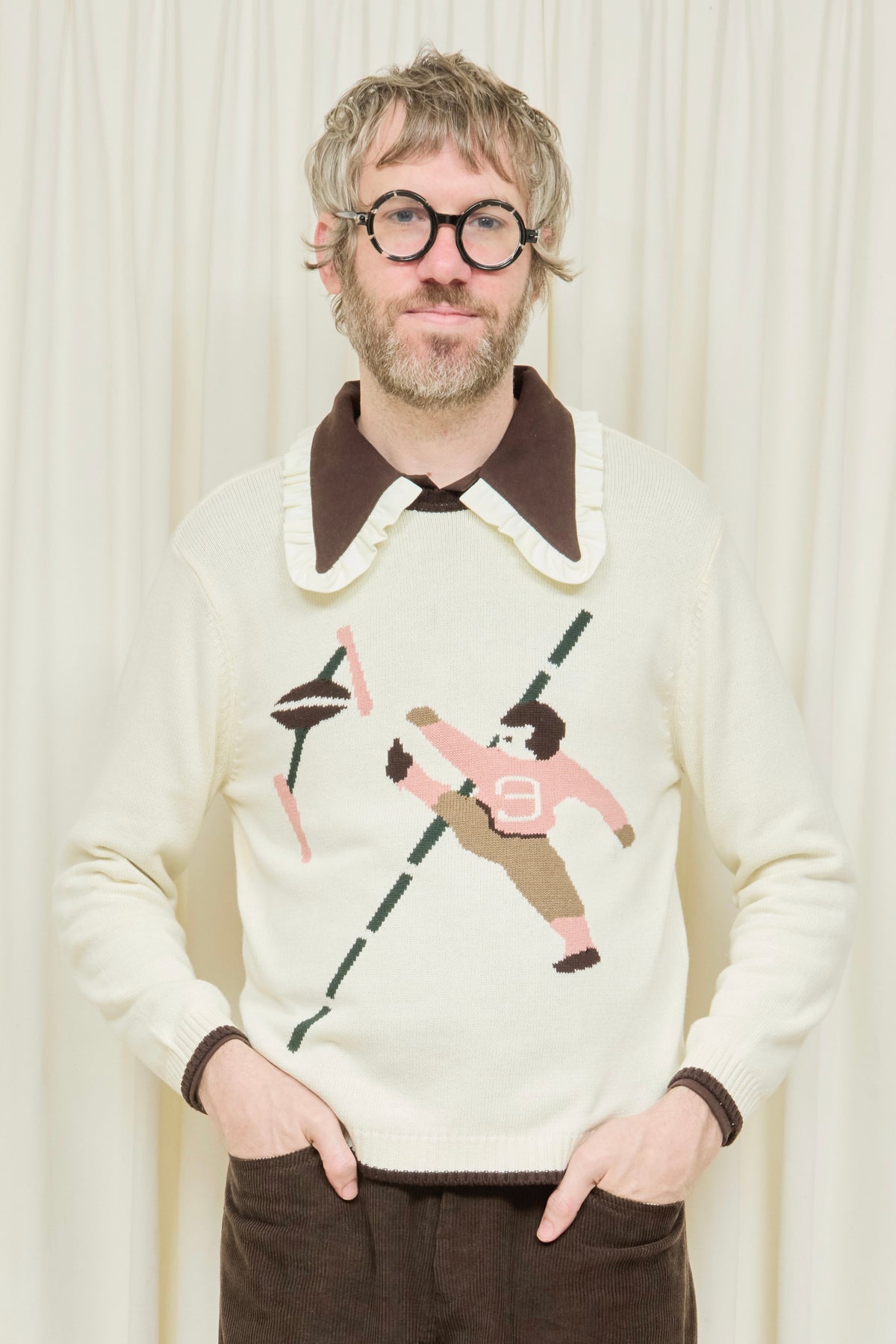 Newtie Football Intarsia Sweater