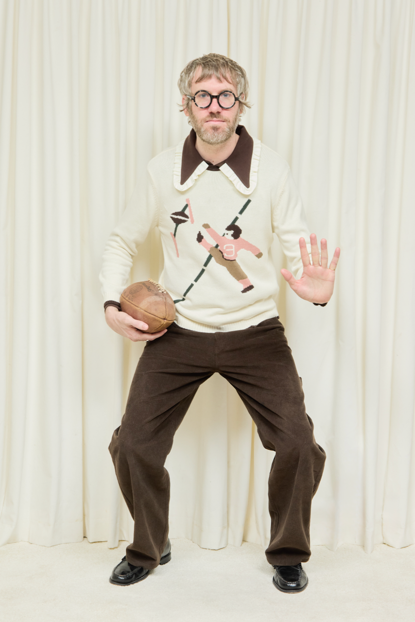 Newtie Football Intarsia Sweater