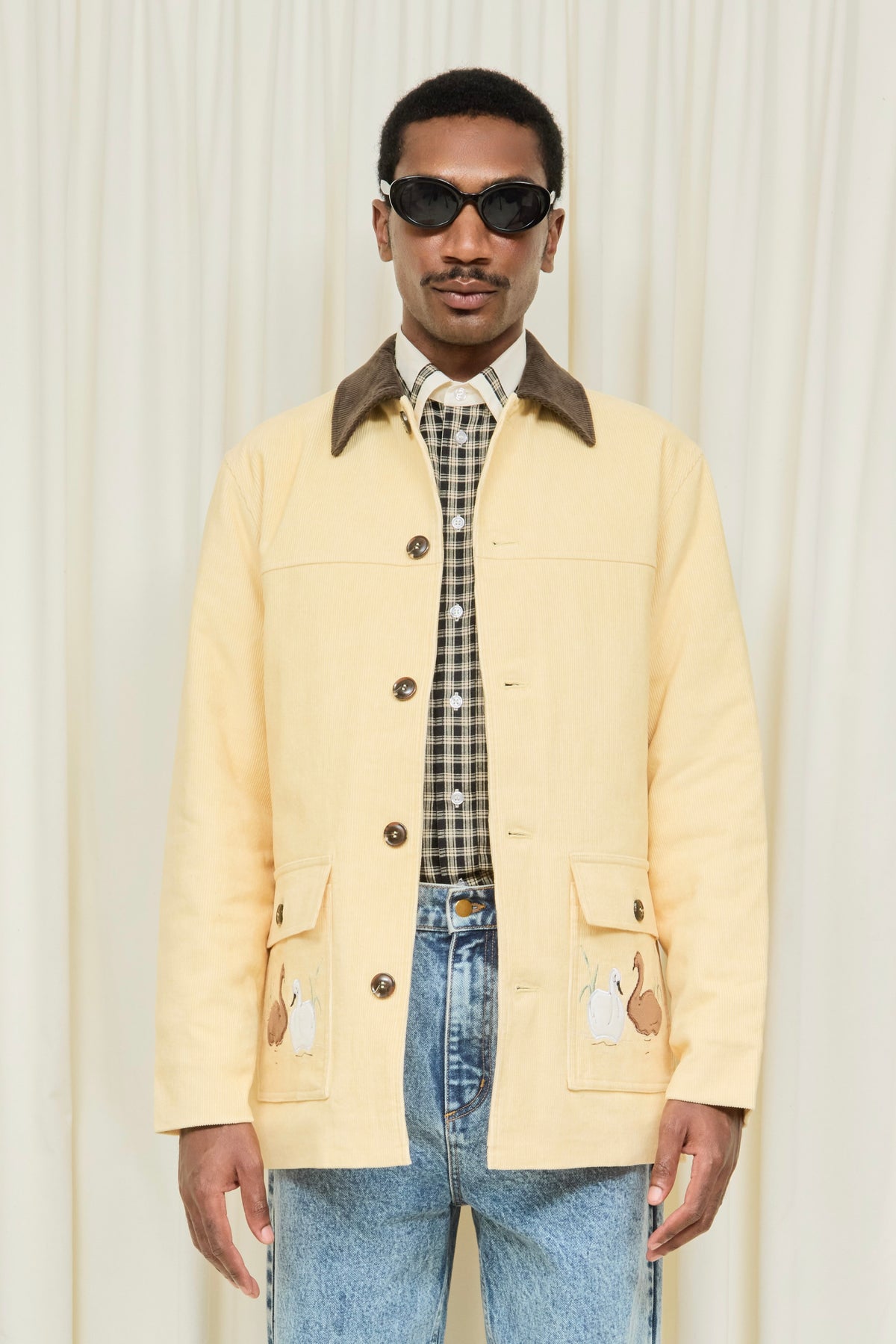Porter Swan Embroidered Barn Jacket