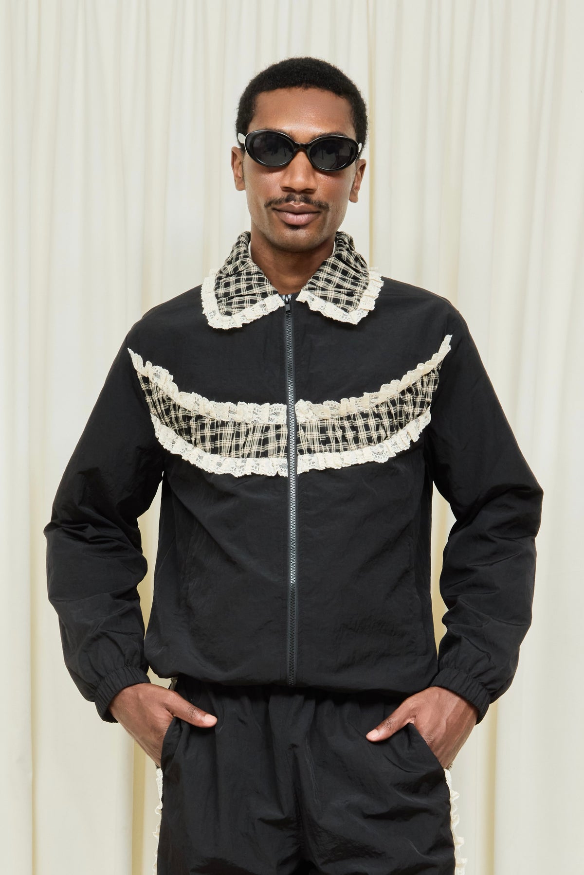 Kennedy Ruched Stripe Track Jacket