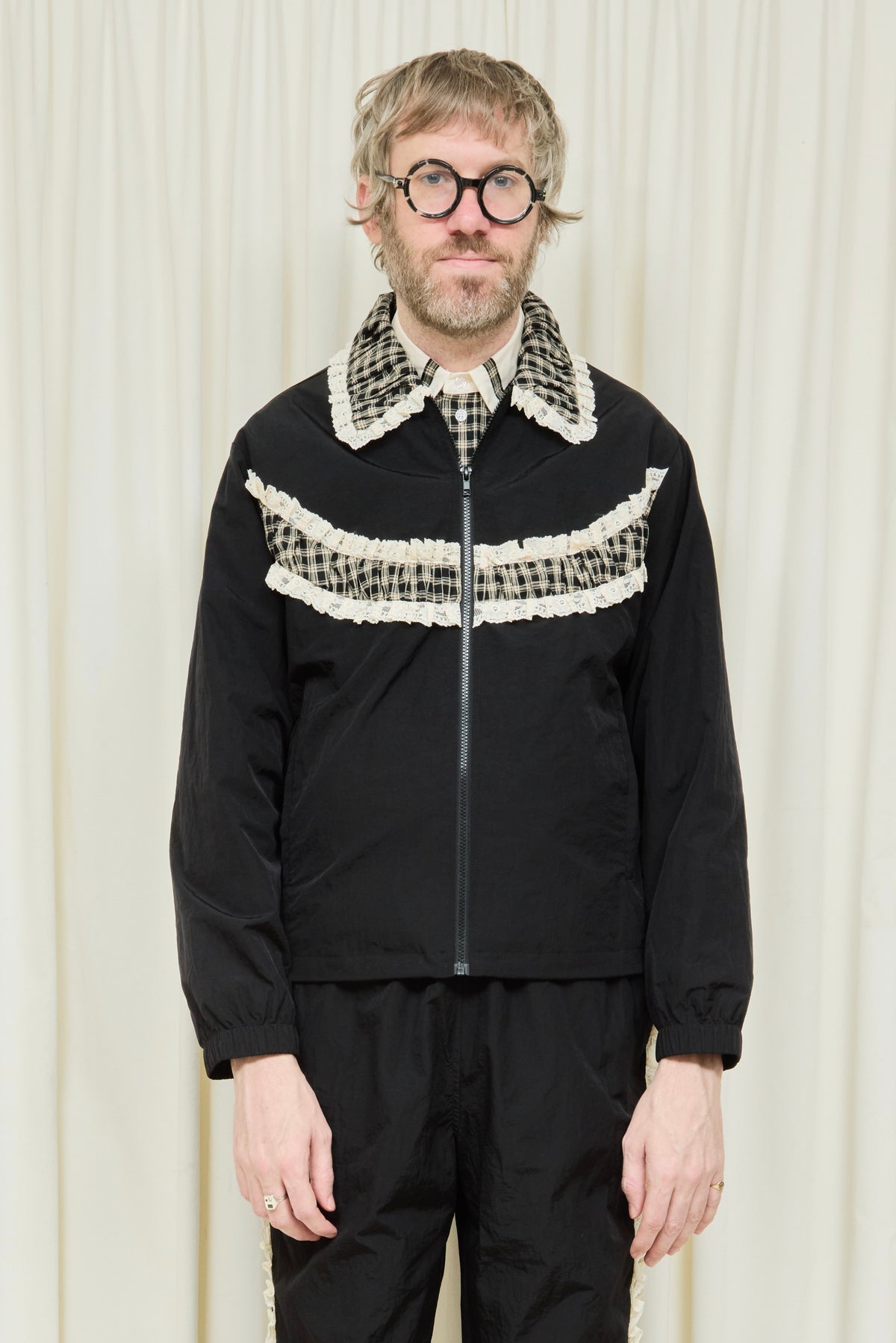 Kennedy Ruched Stripe Track Jacket