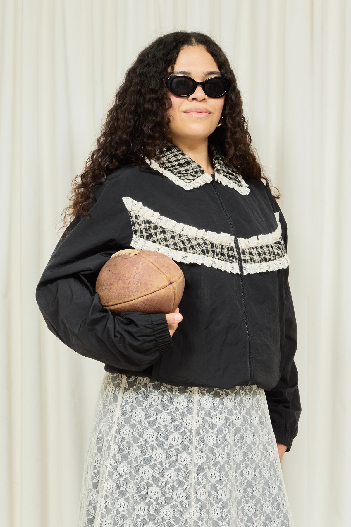 Kennedy Ruched Stripe Track Jacket