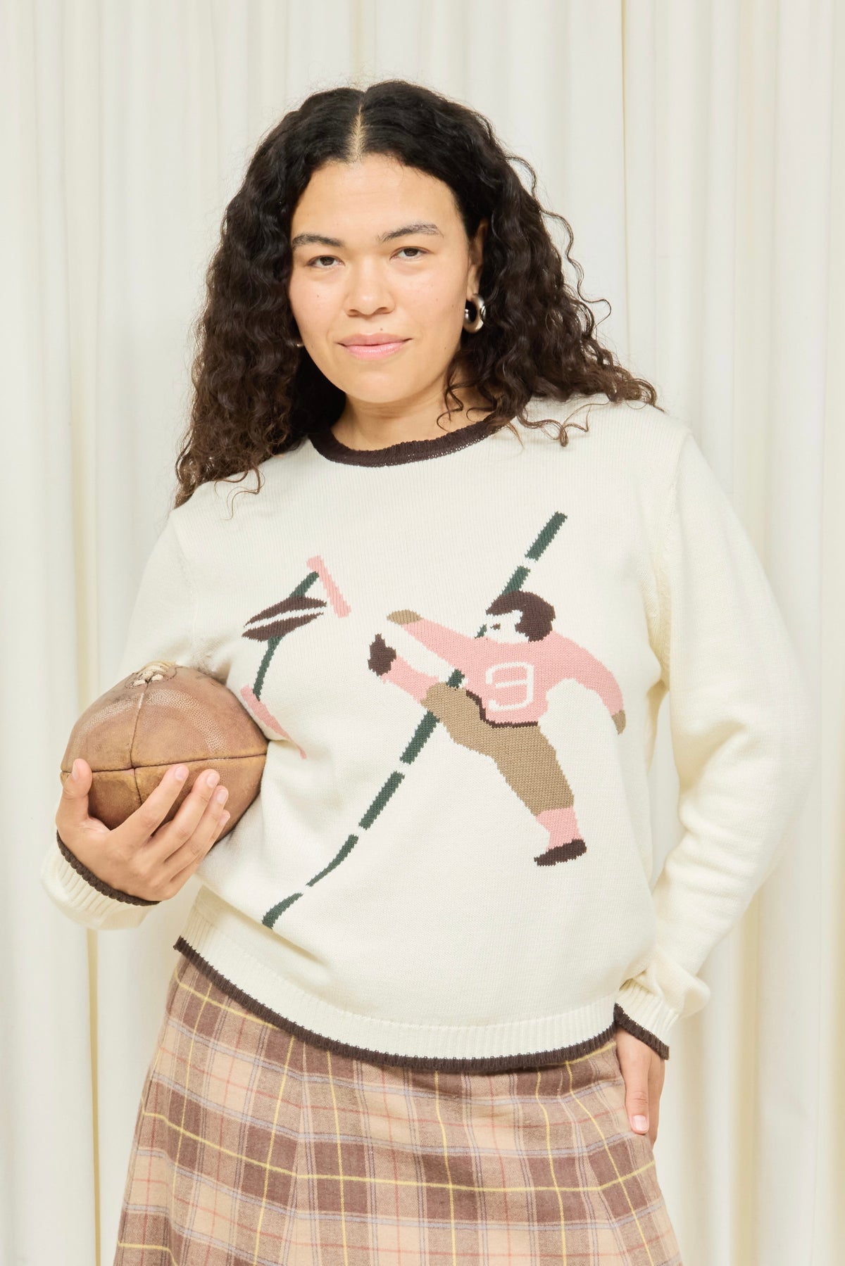 Newtie Football Intarsia Sweater
