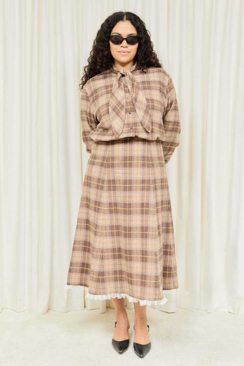 Luther Long Sleeve Flannel Tie Shirt