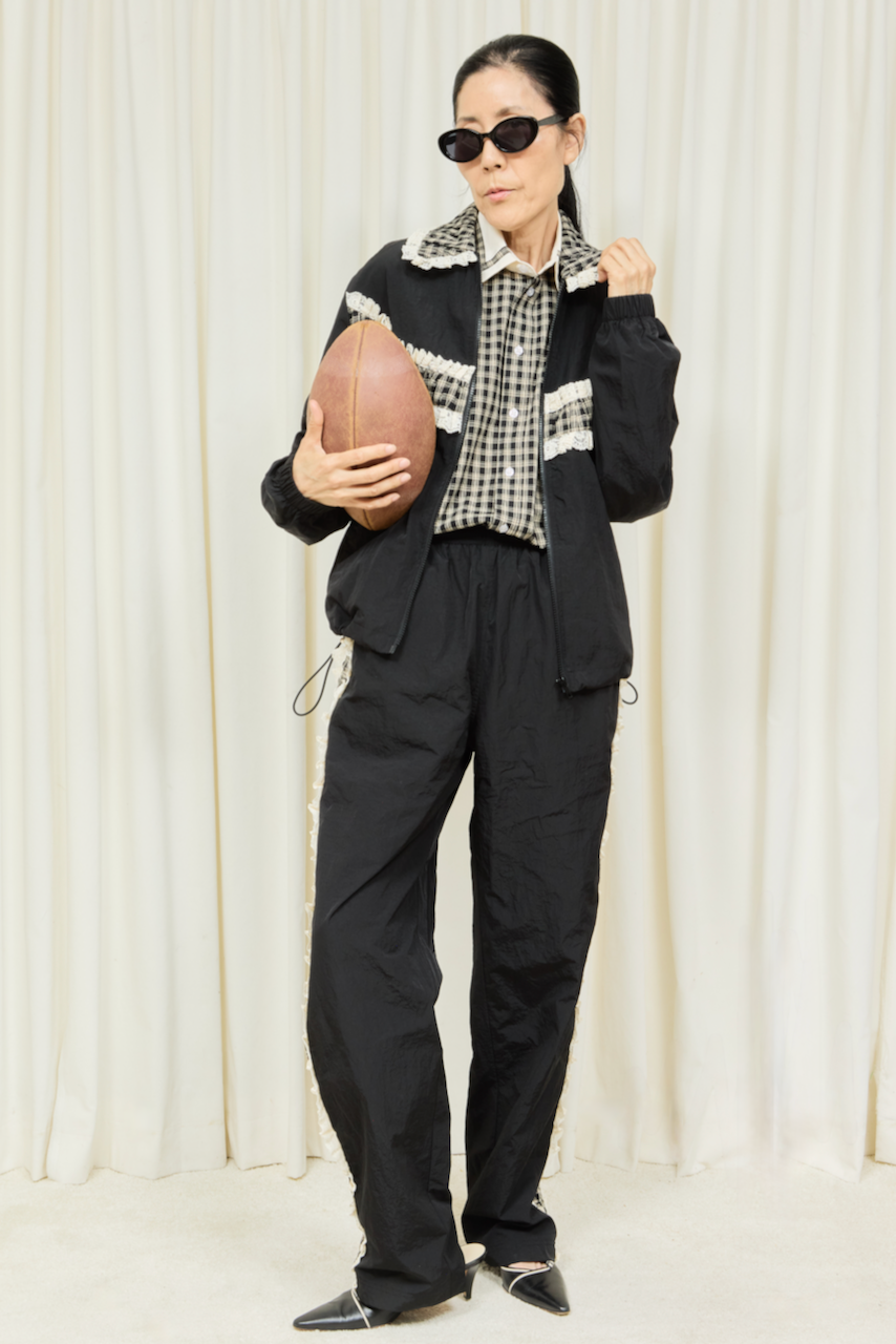 Kennedy Ruched Stripe Track Jacket