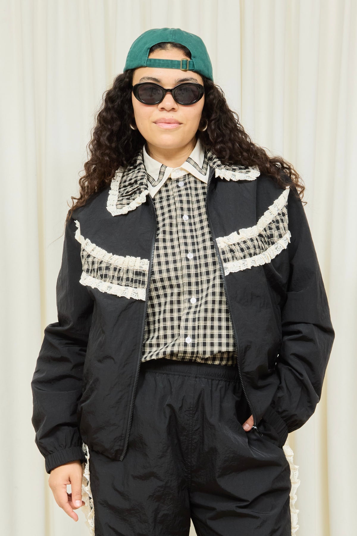 Kennedy Ruched Stripe Track Jacket