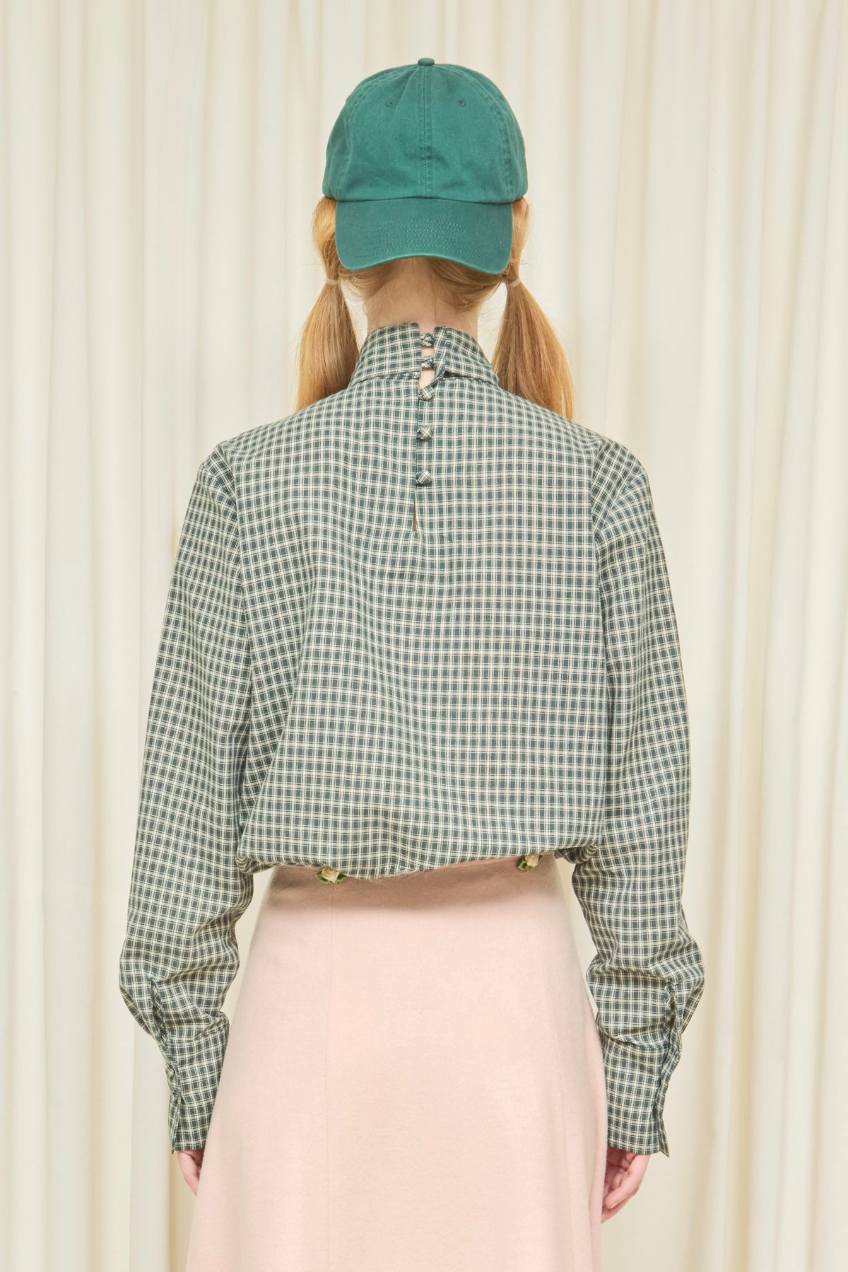 Laurence Plaid Pussybow Shirt