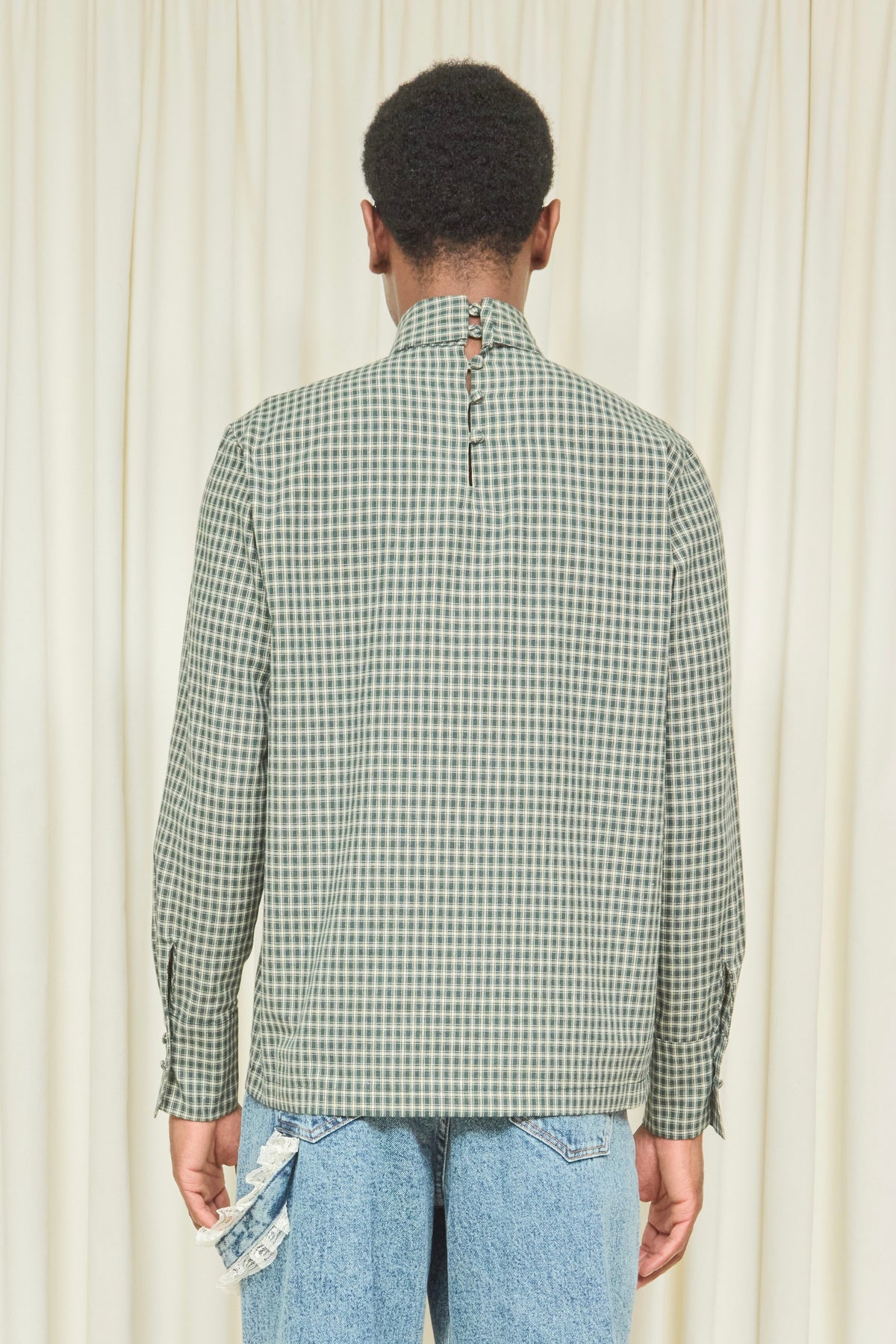 Laurence Plaid Pussybow Shirt