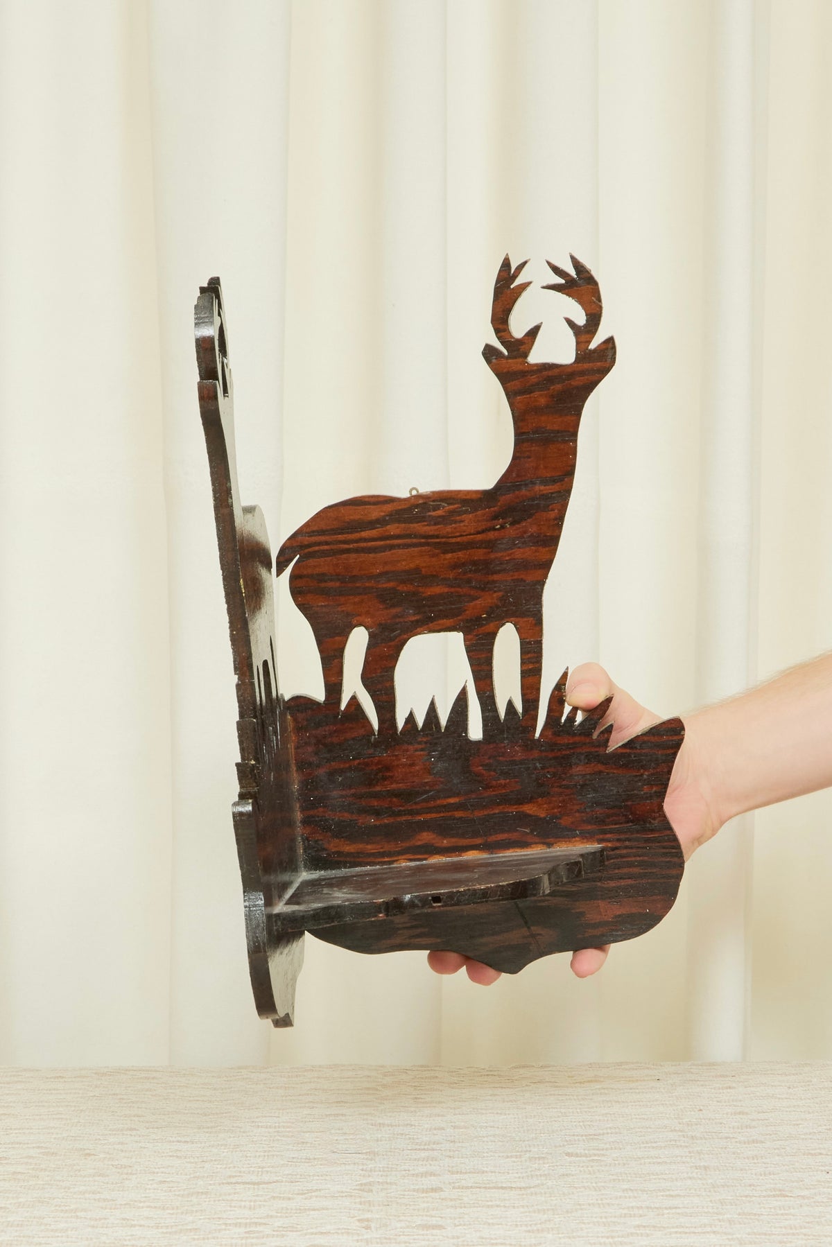 Vintage Deer Corner Shelf