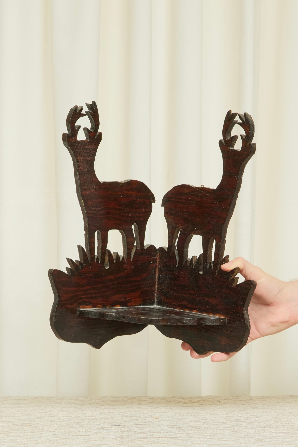 Vintage Deer Corner Shelf