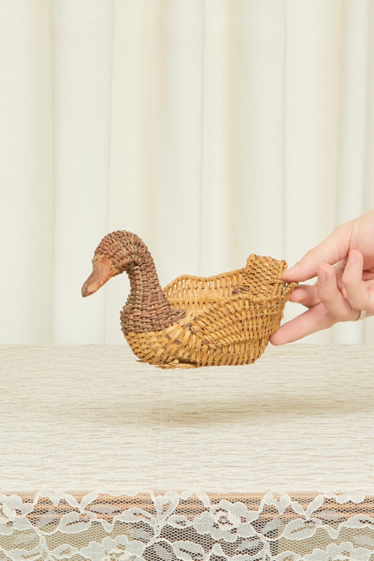 Vintage Mini Duck Basket