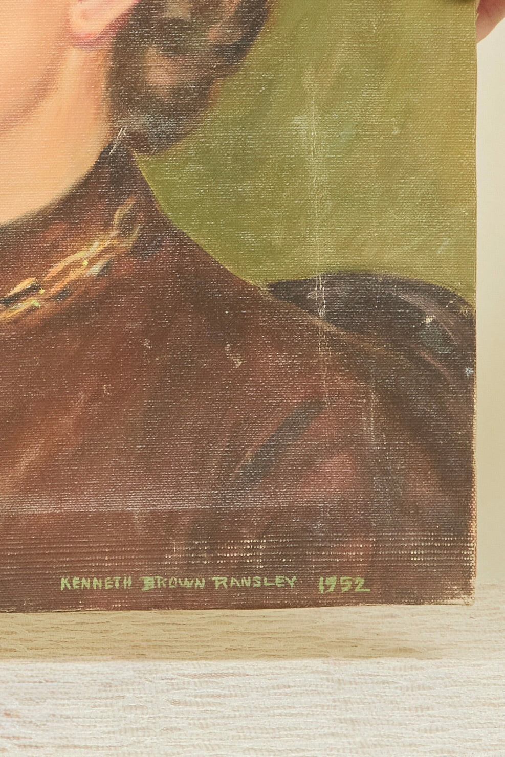 Vintage Female Portrait Painting (1952)