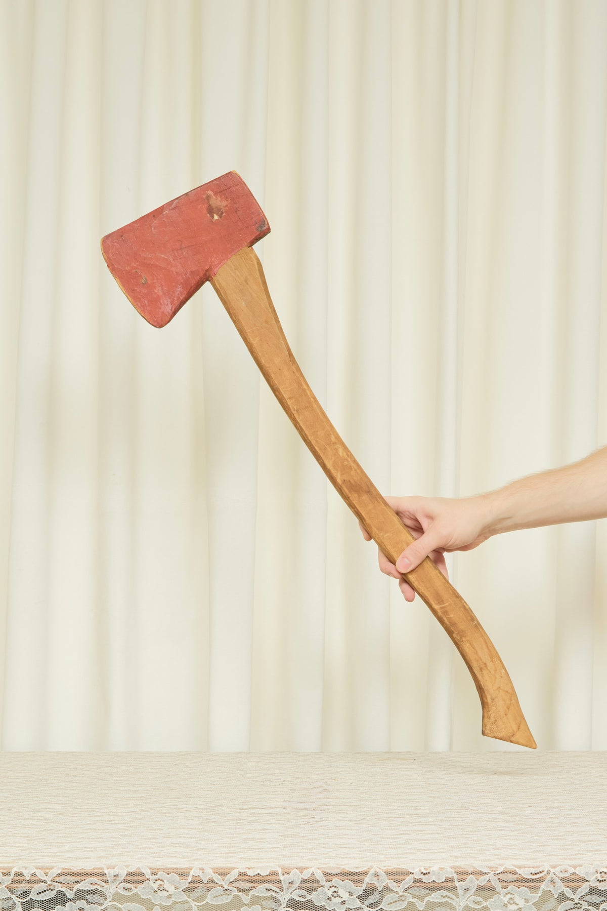 Vintage Folk Art Wooden Axe