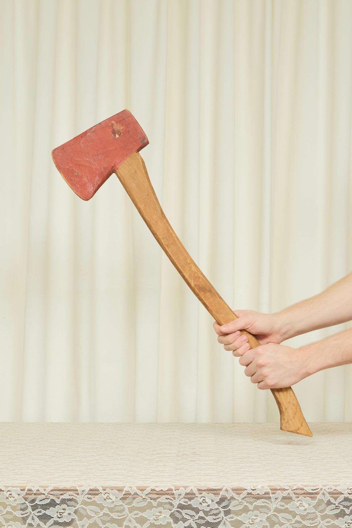 Vintage Folk Art Wooden Axe