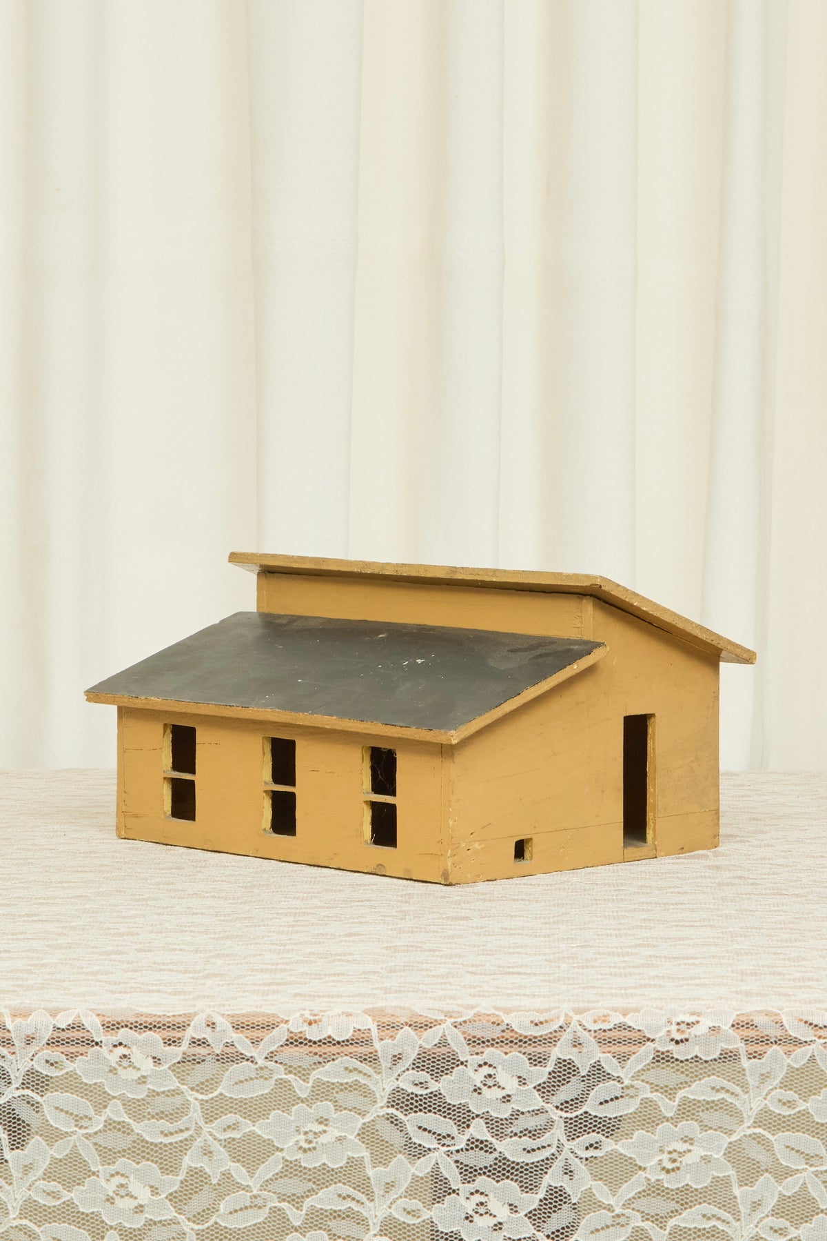Vintage Folk Art Wooden House