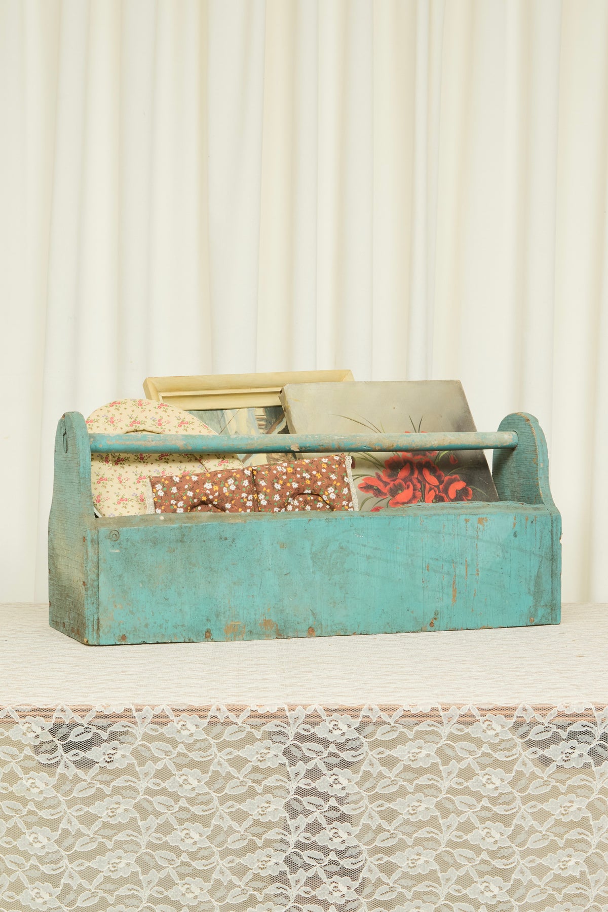 Vintage Painted Woooden Box