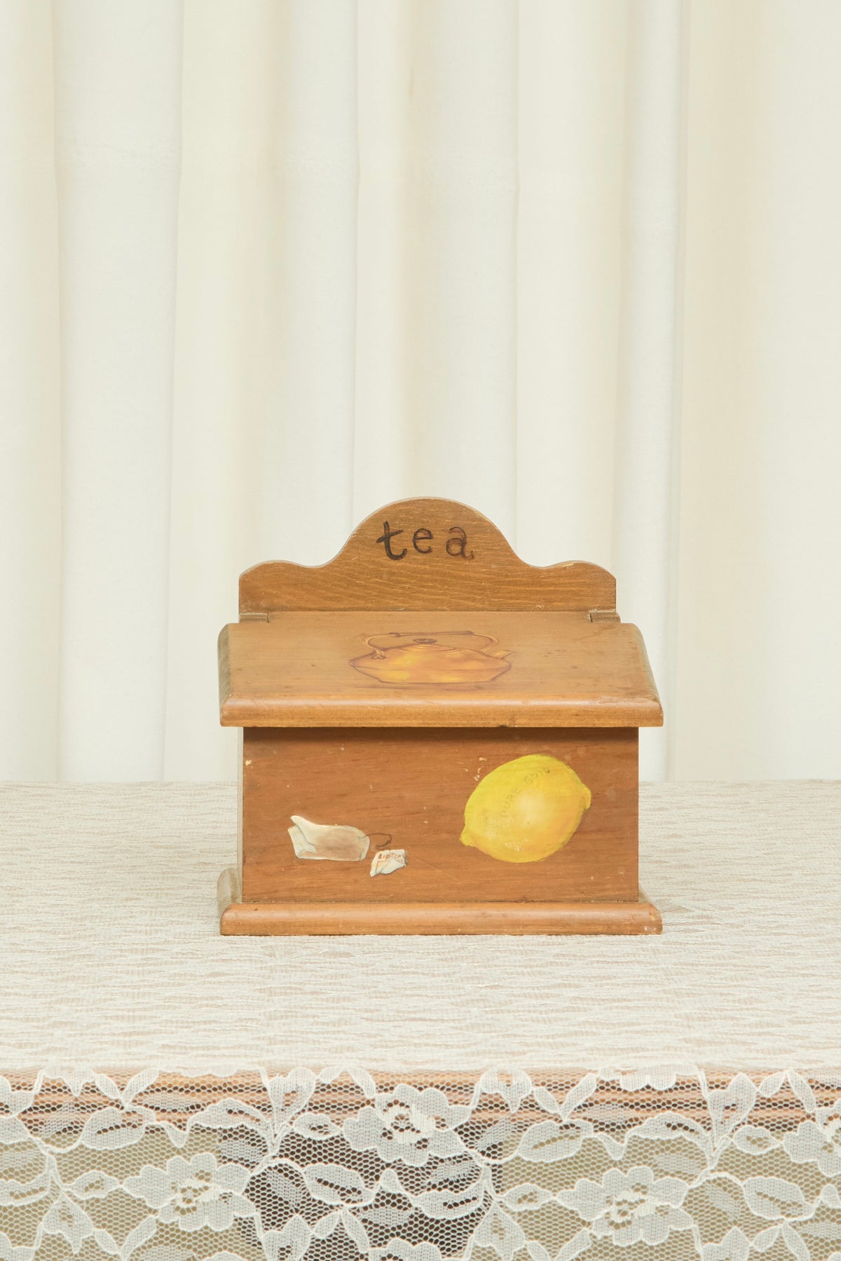 Vintage Hand Painted Tea Box