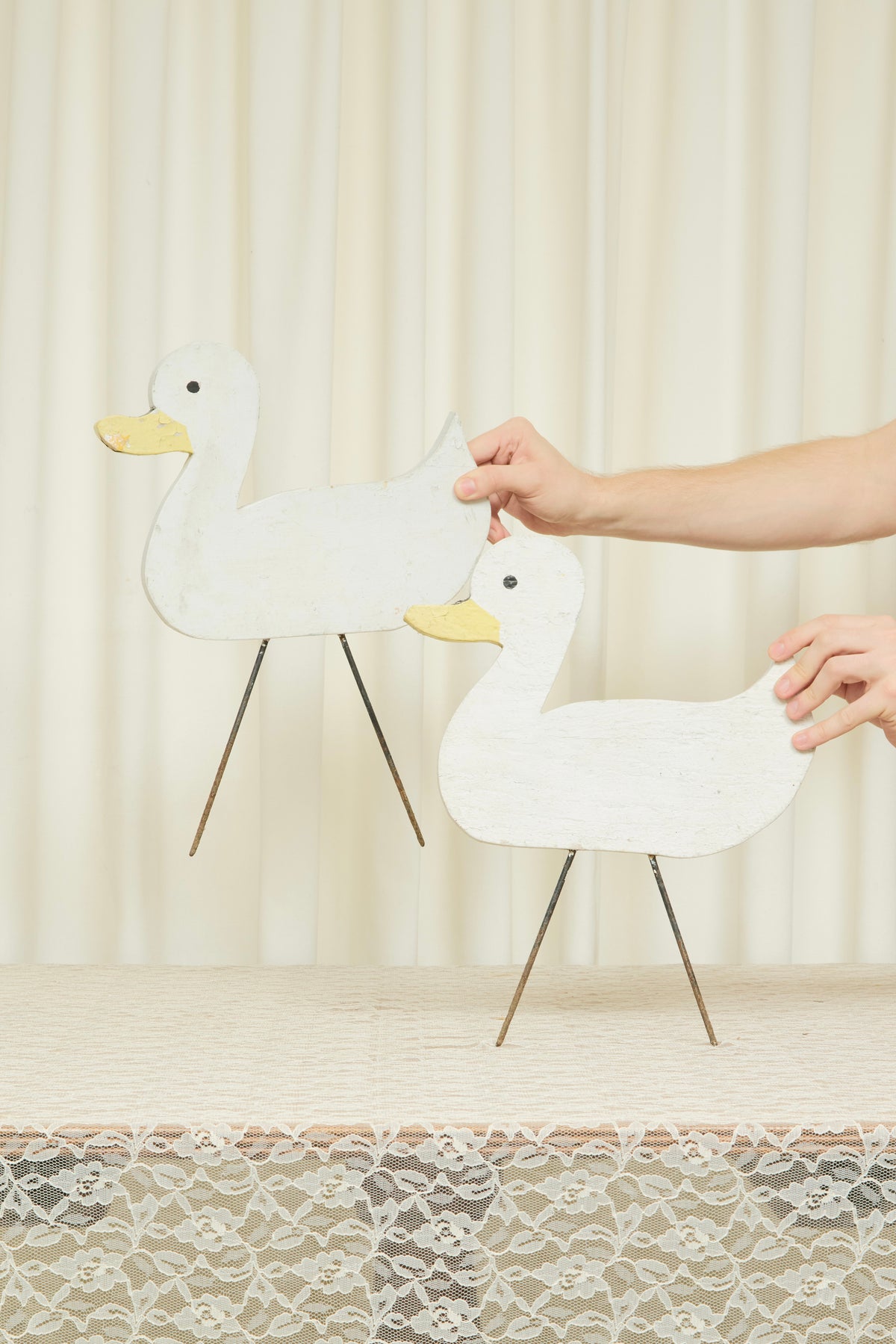 Vintage Duck Lawn Ornaments Set/2