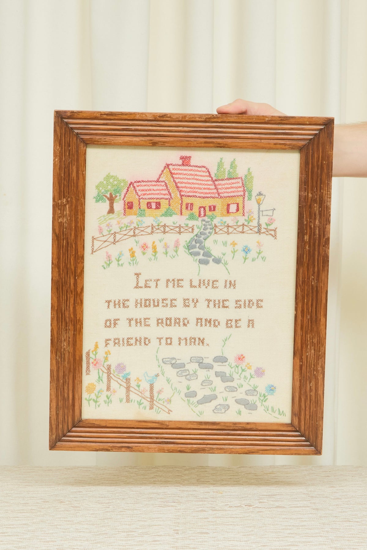 Vintage "Friend to Man" Crossstitch