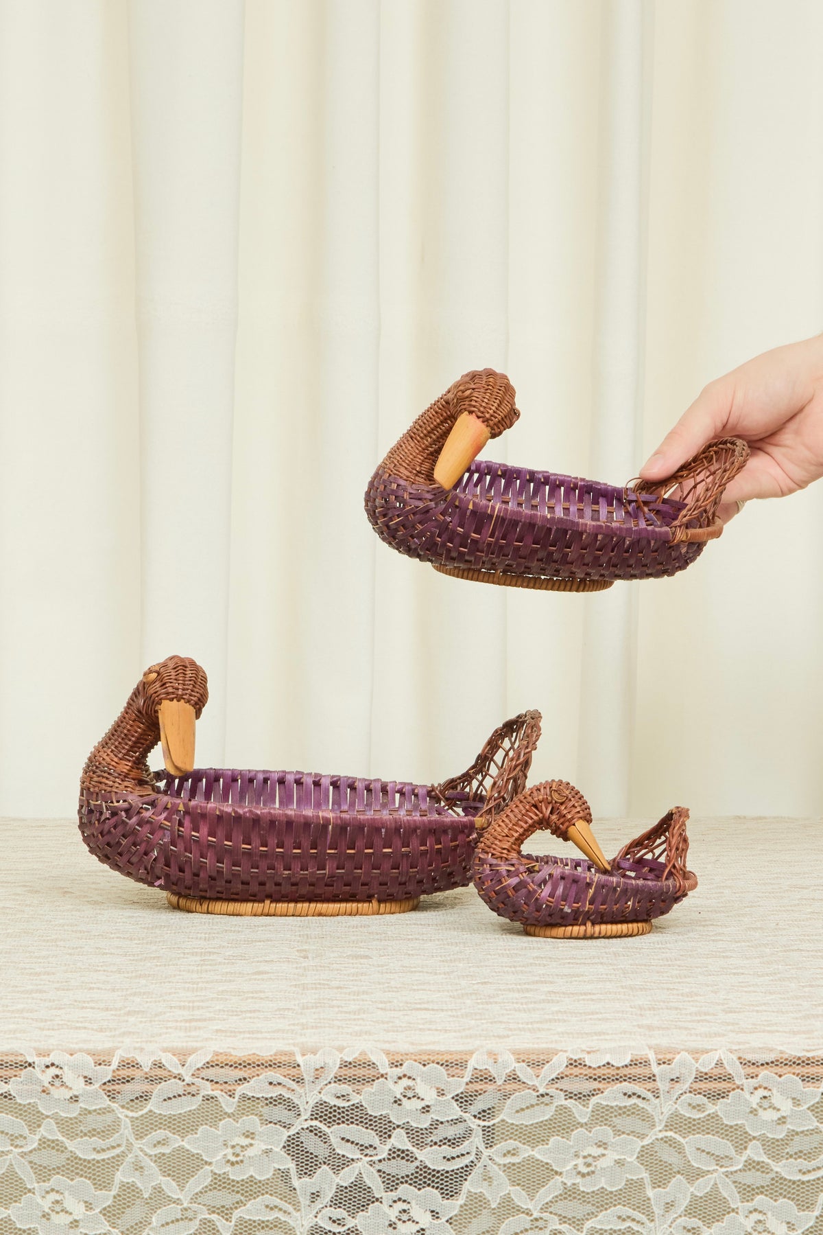 Vintage Duck Baskets Set/3