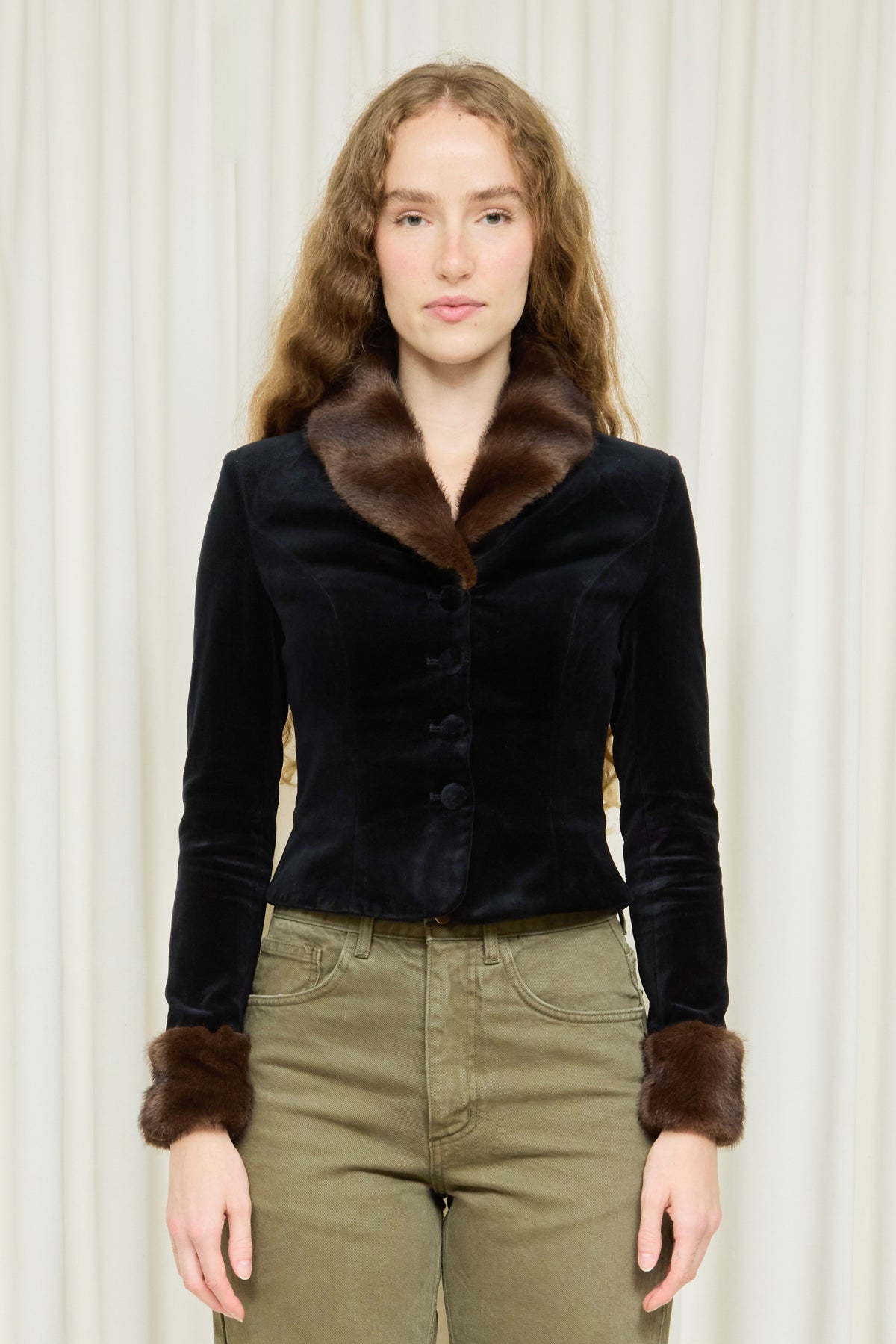 Antoinette Faux Fur Collar Jacket