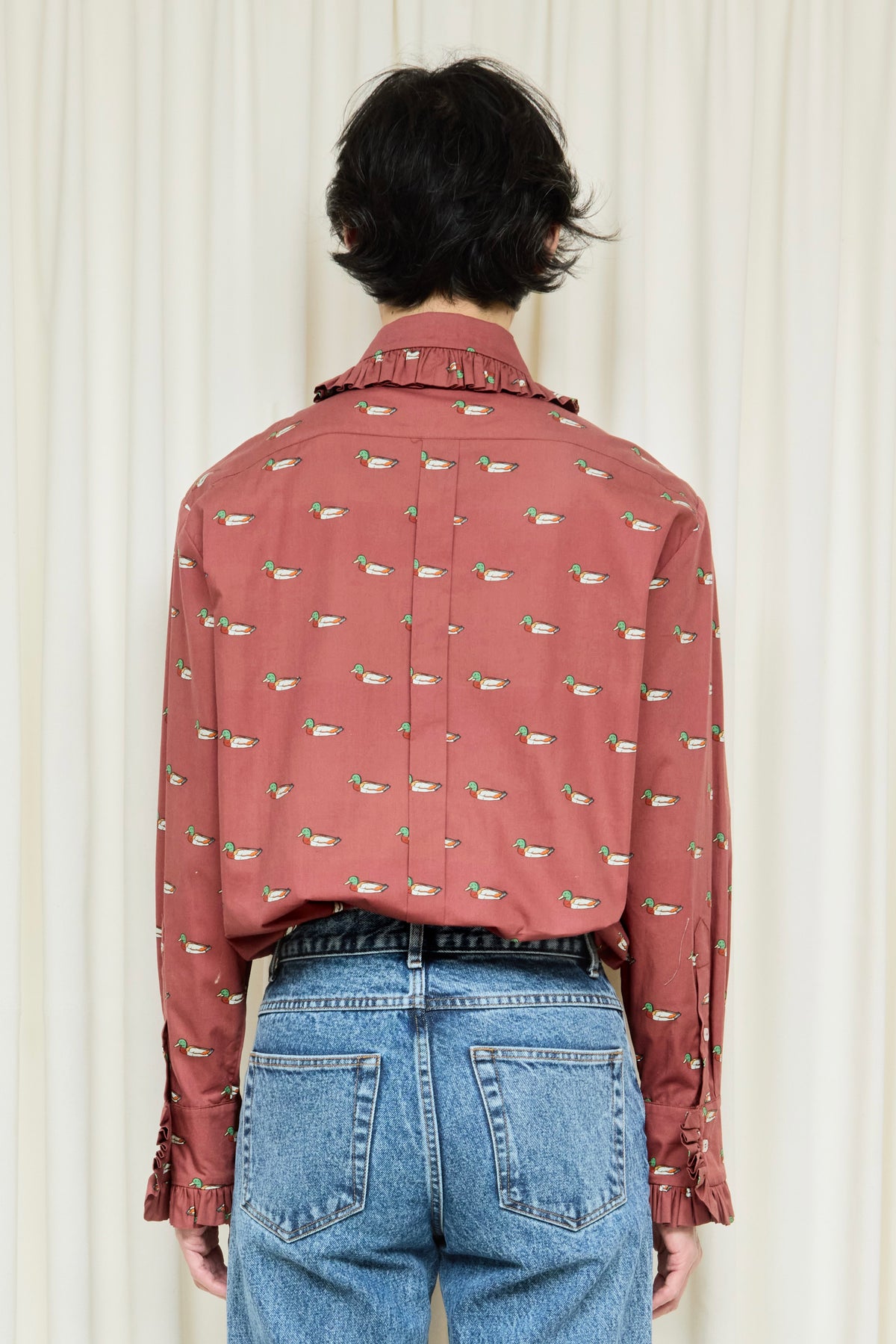 Pippa Ruffle Collar Button Down Shirt