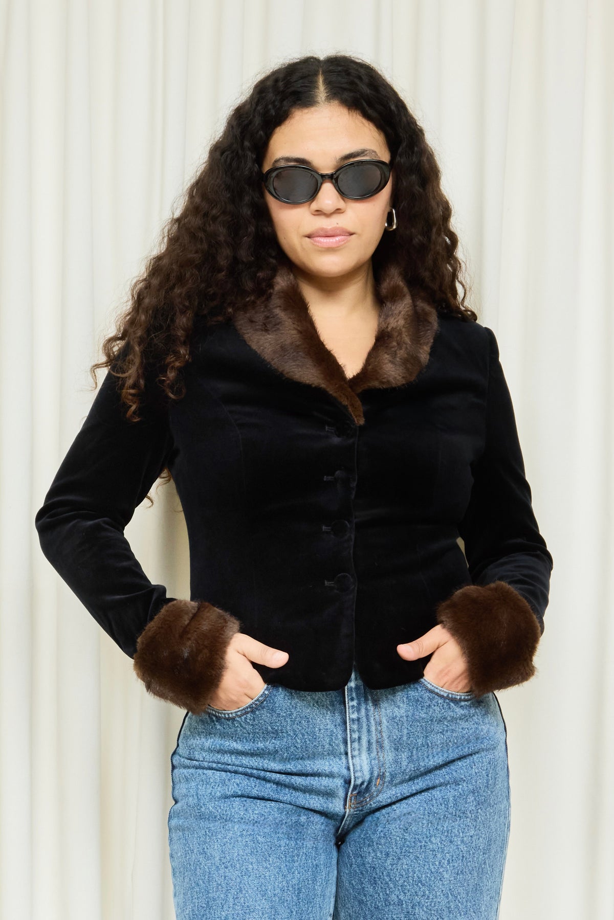 Antoinette Faux Fur Collar Jacket