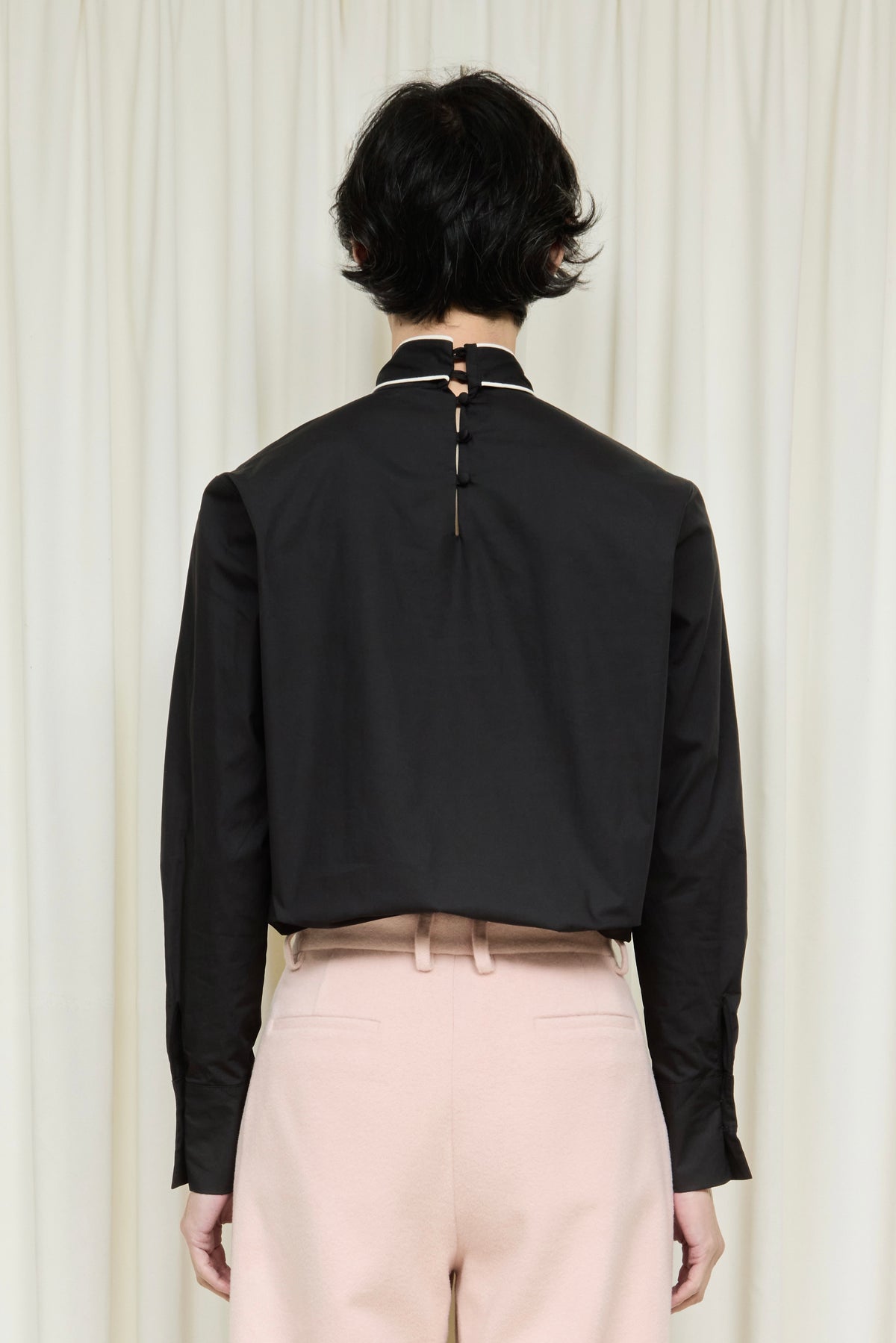 Laurence Piped Pussybow Shirt