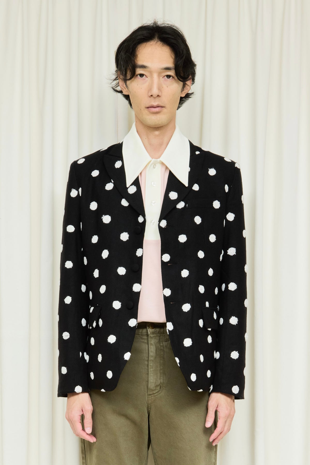 Walt Raised Polkadot Blazer