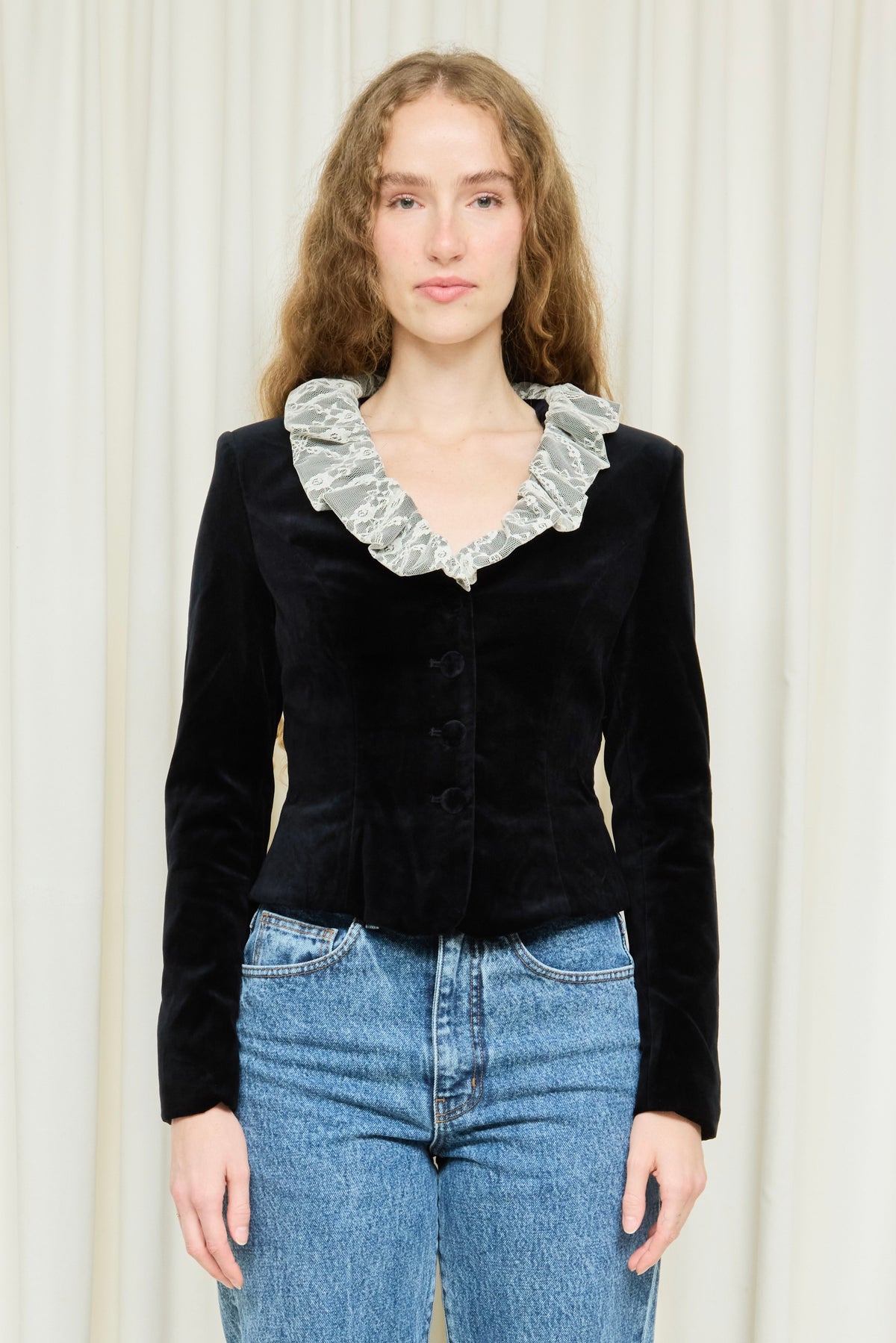 Antoinette Ruffle Collar Jacket