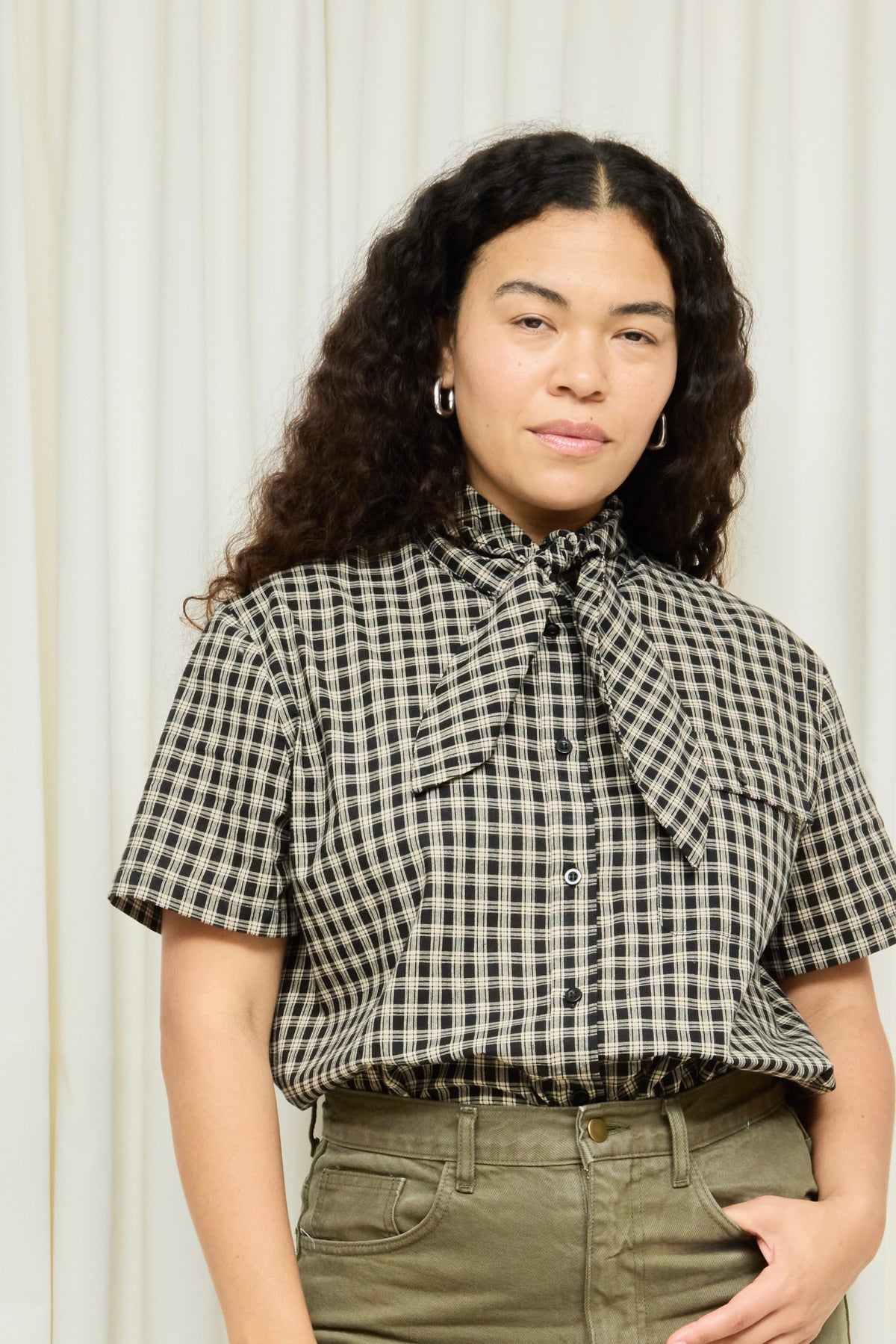 Luther Plaid Short Sleeve Tie Shirt