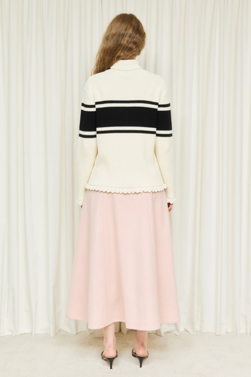 Prudence Crochet Edge Turtleneck Sweater