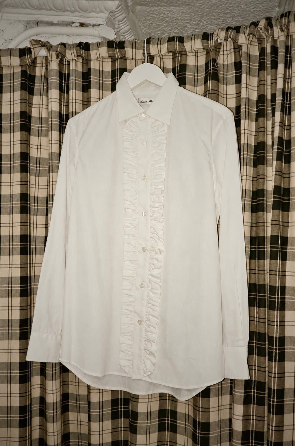 Freddie Ruffle Placket Button Down Shirt