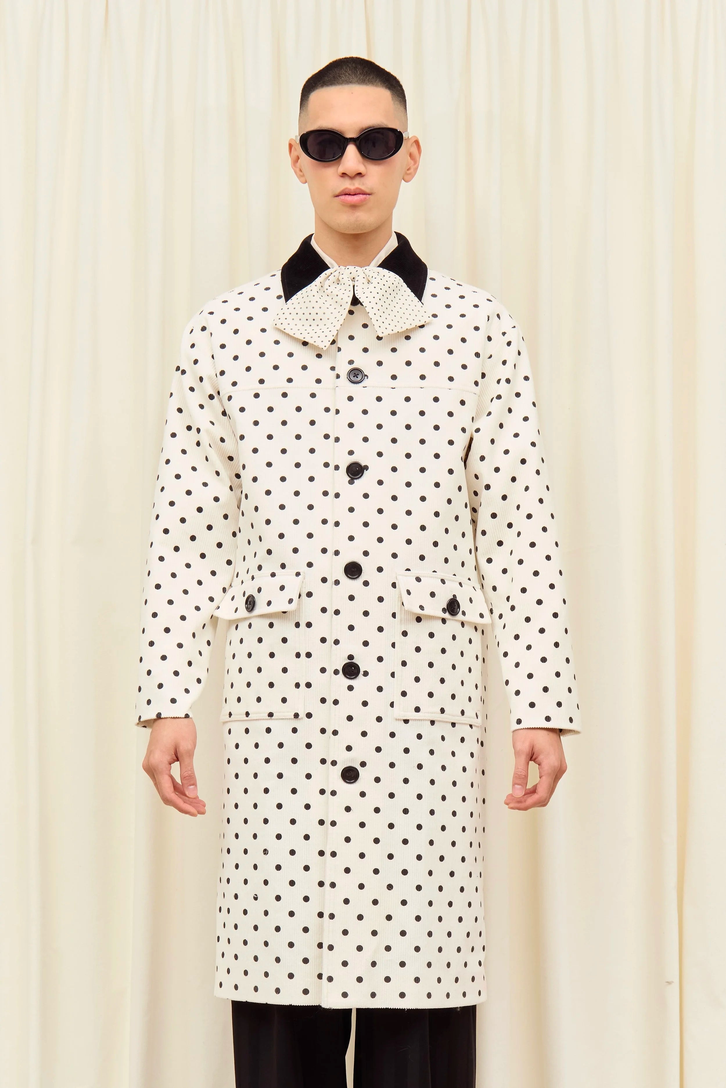 Porter Polkadot Corduroy Coat