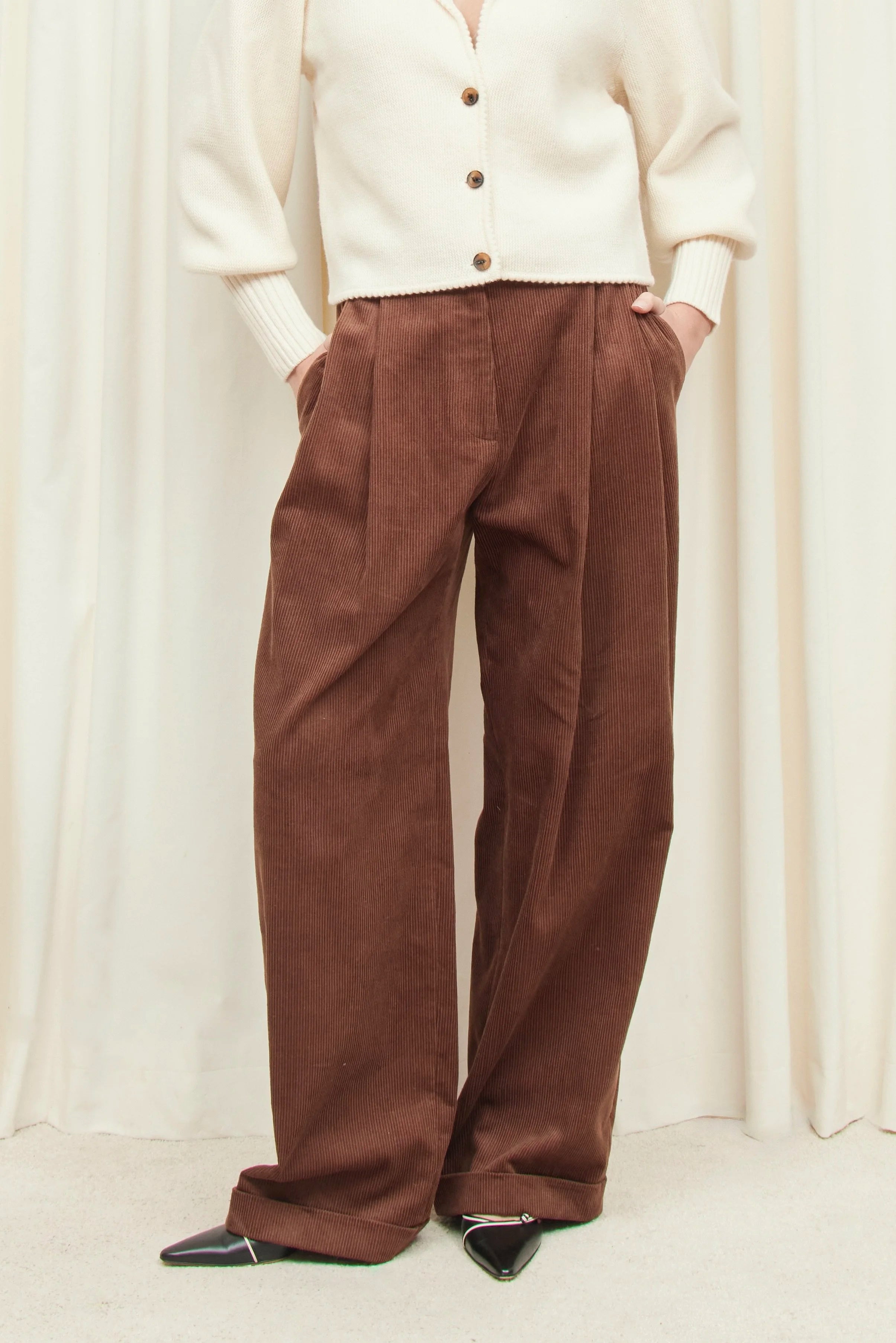 Maynard Cuffed Corduroy Trouser