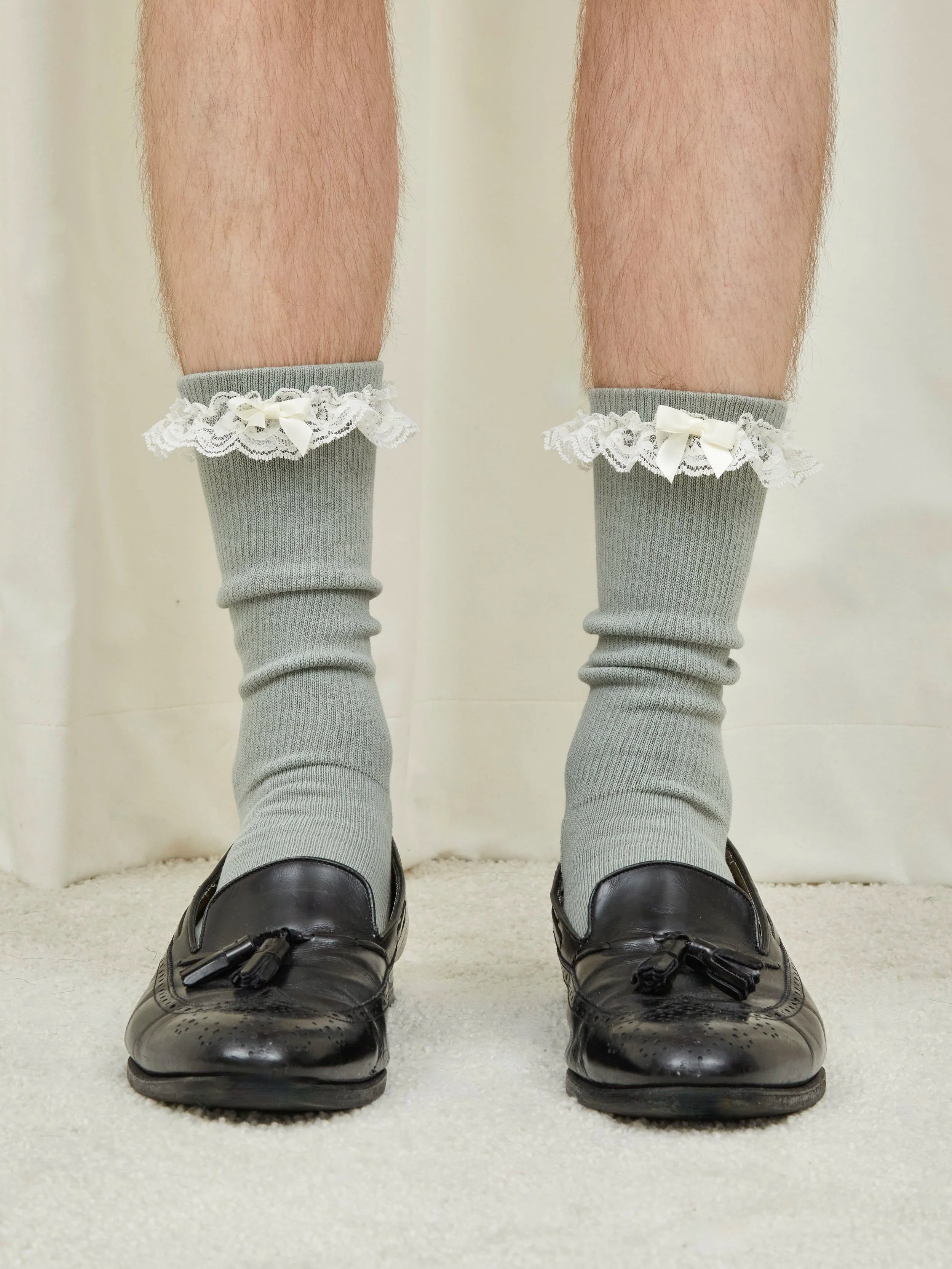 Bobby Lace Trim House Socks