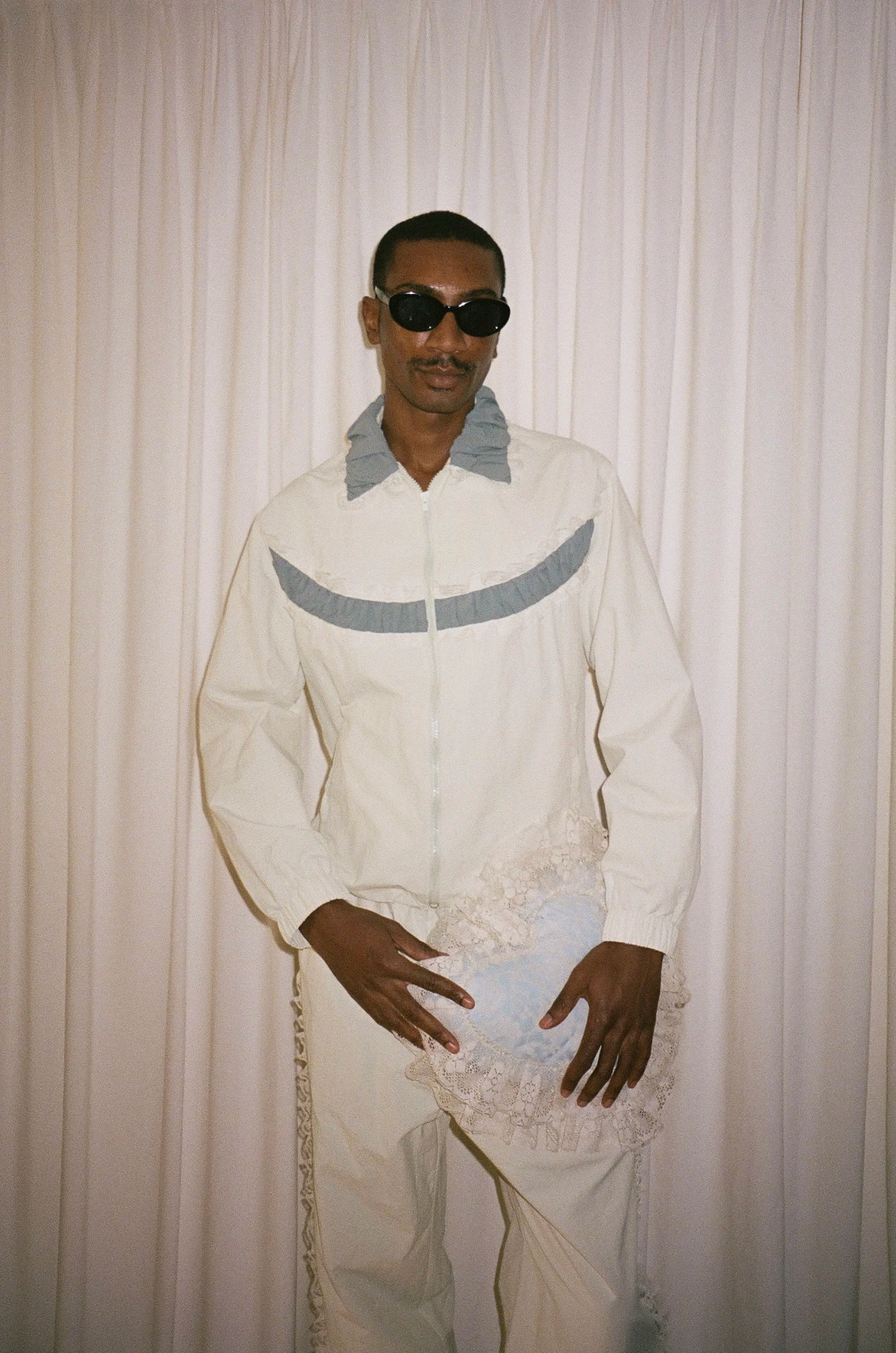 Kennedy Ruched Stripe Track Jacket