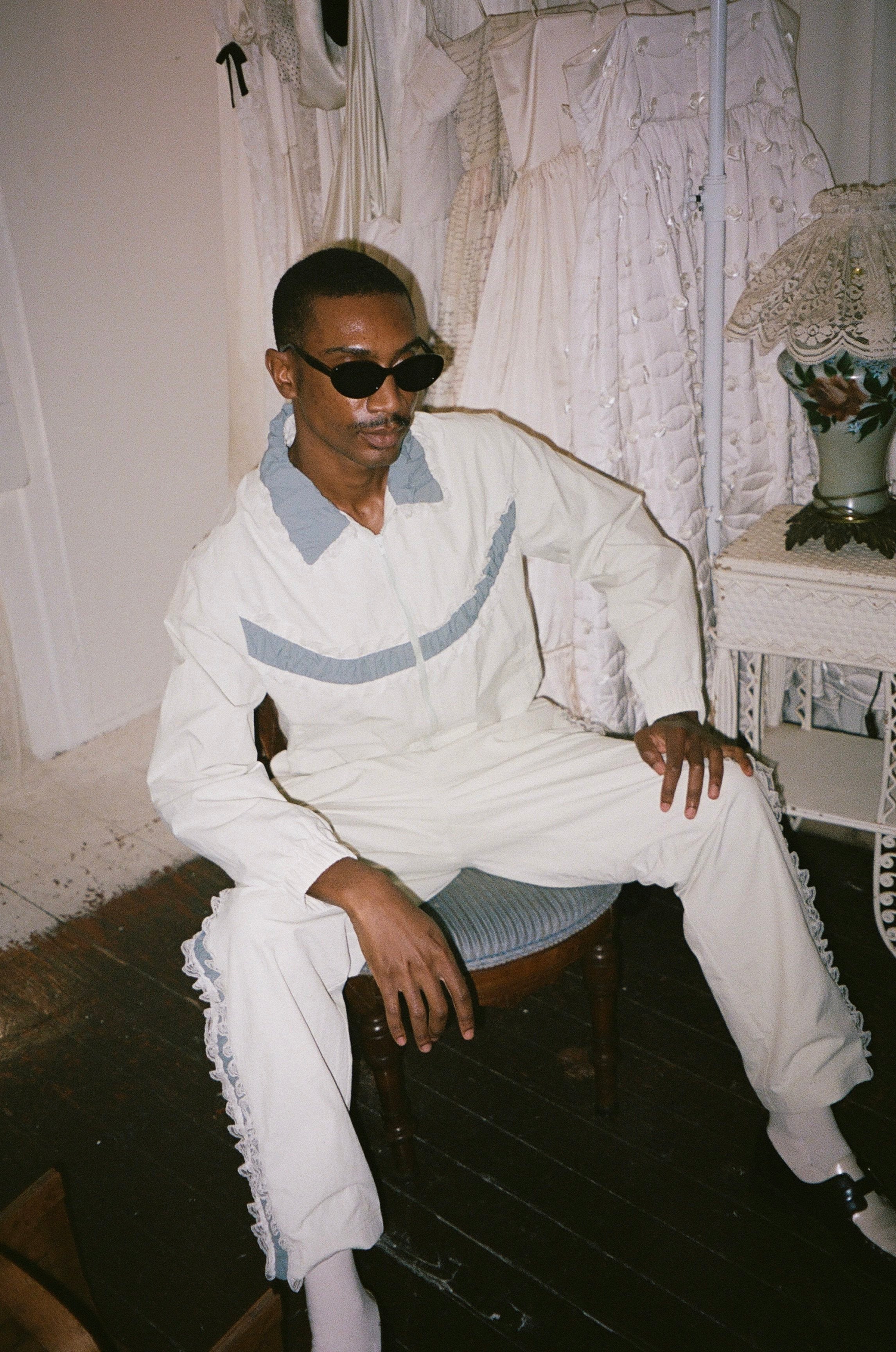 Wilbur Ruched Stripe Windbreaker Pant