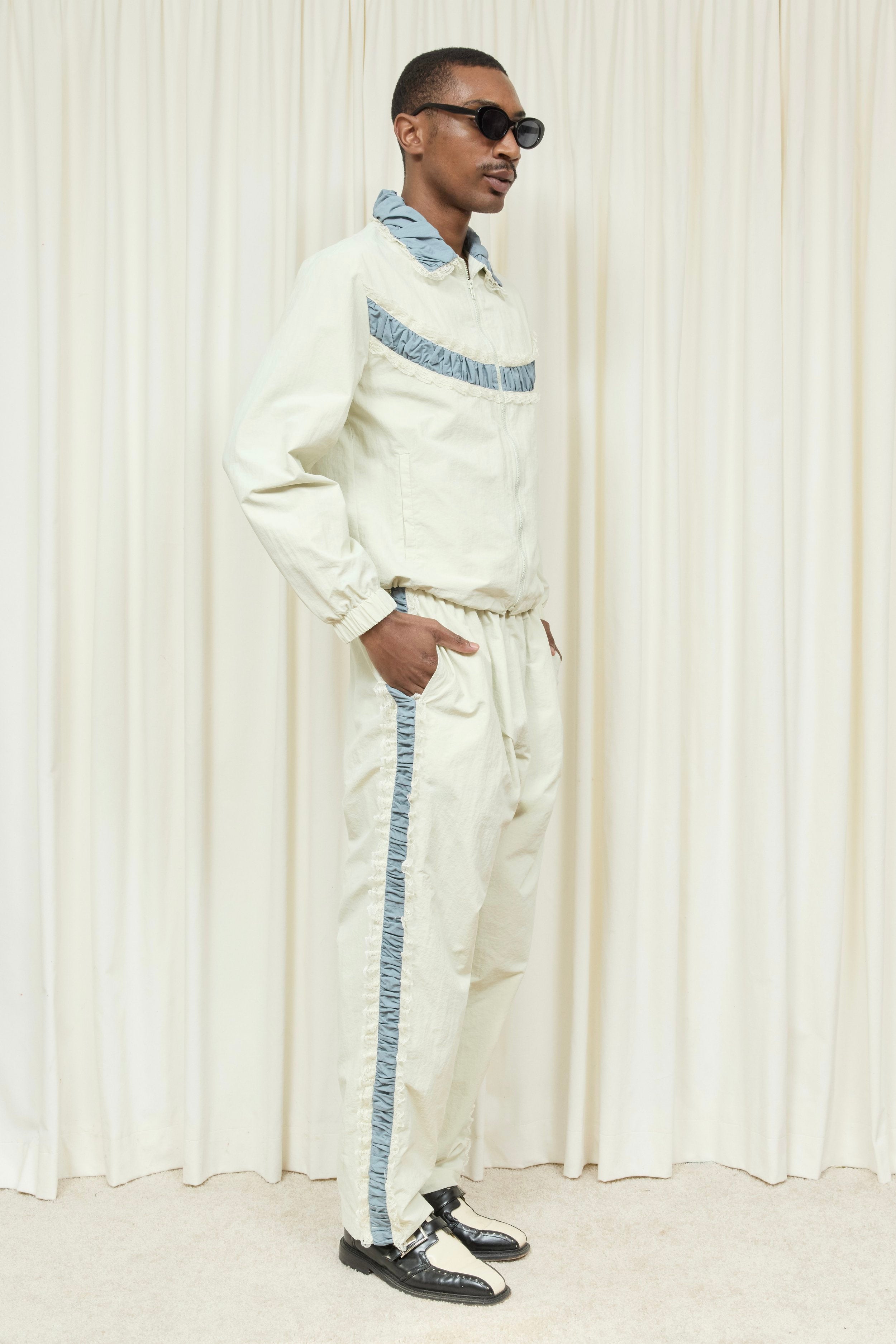 Wilbur Ruched Stripe Windbreaker Pant