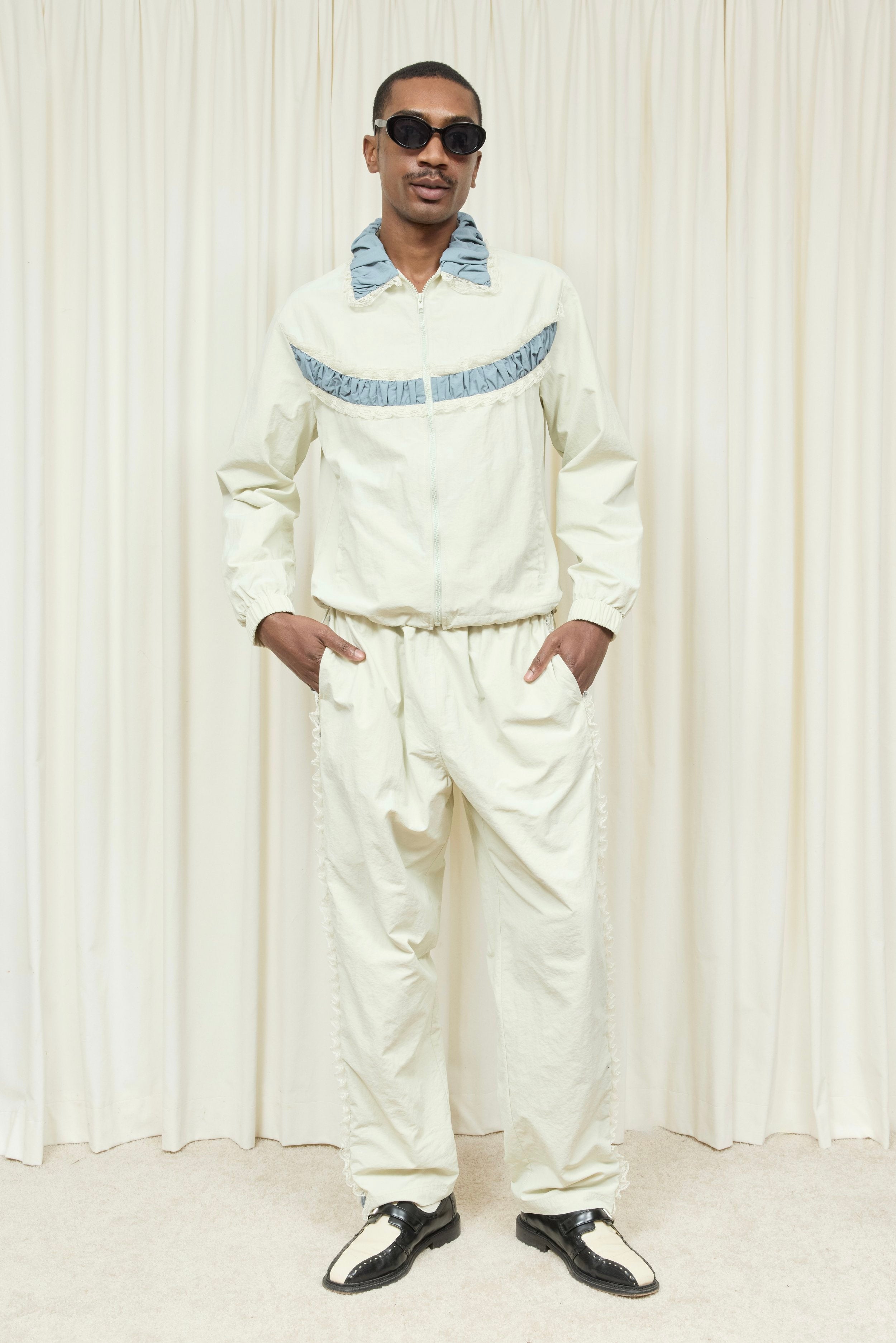 Kennedy Ruched Stripe Track Jacket