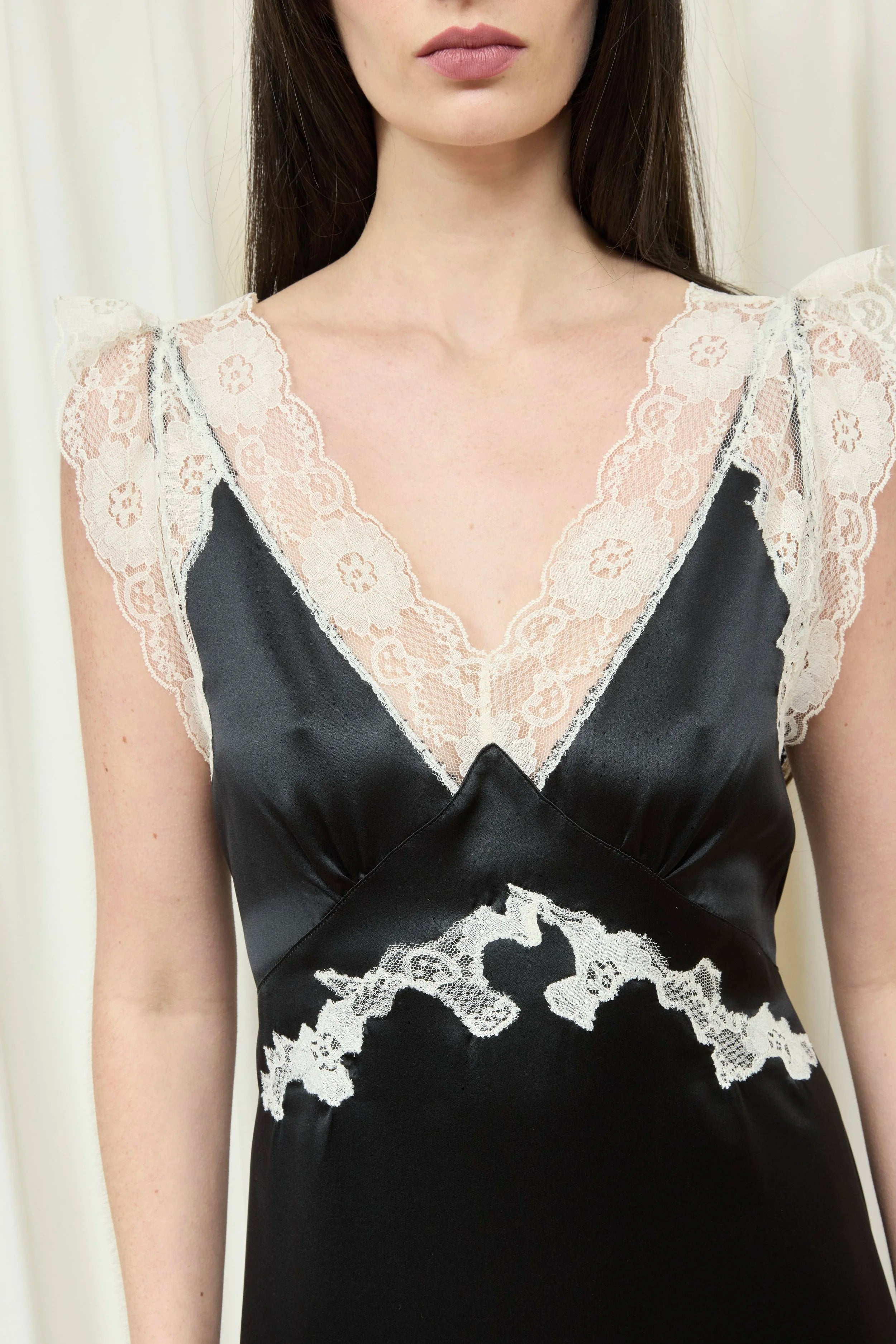 Irene Lace Trim Midi Dress