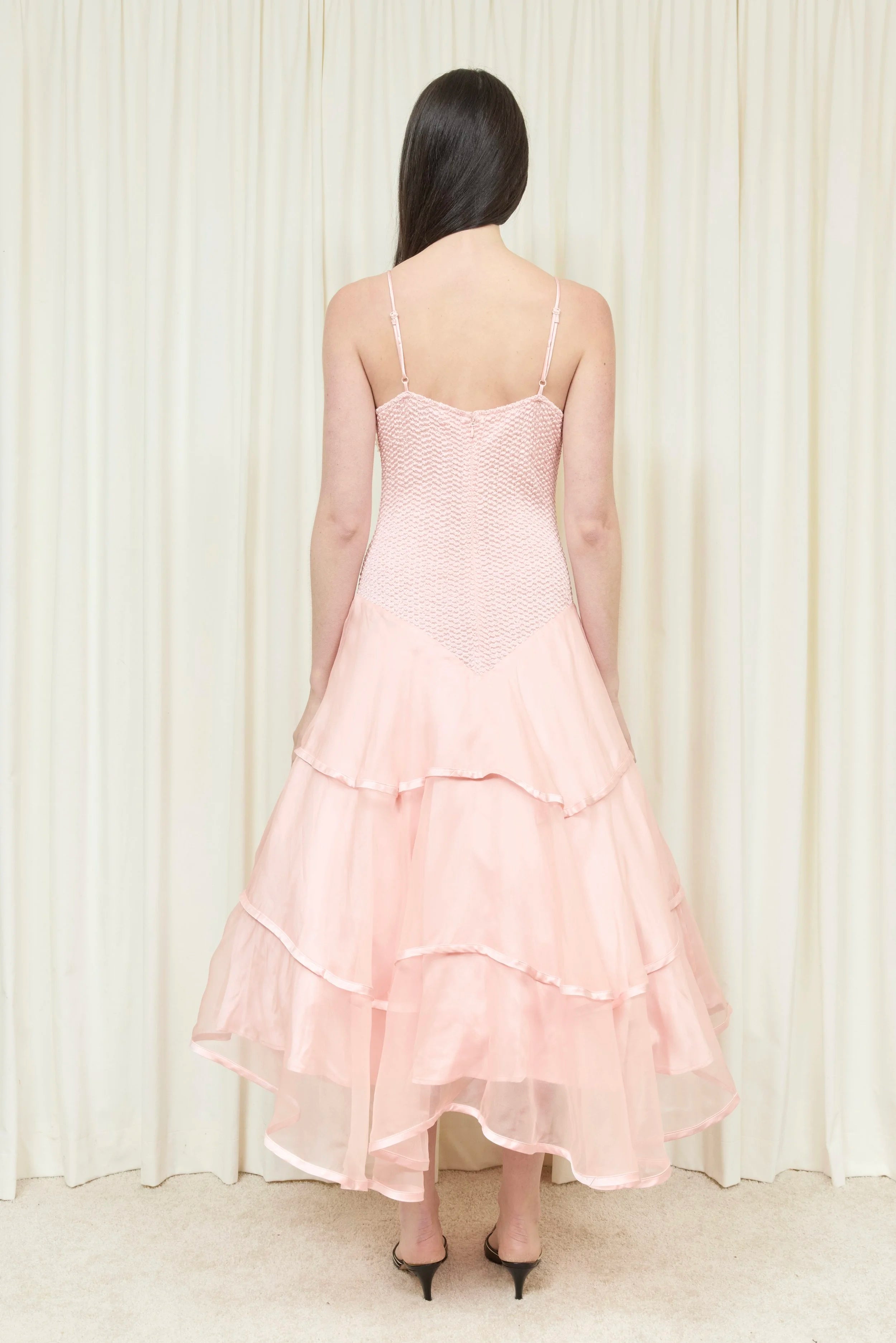 Henrietta Lace Smocked Midi Dress
