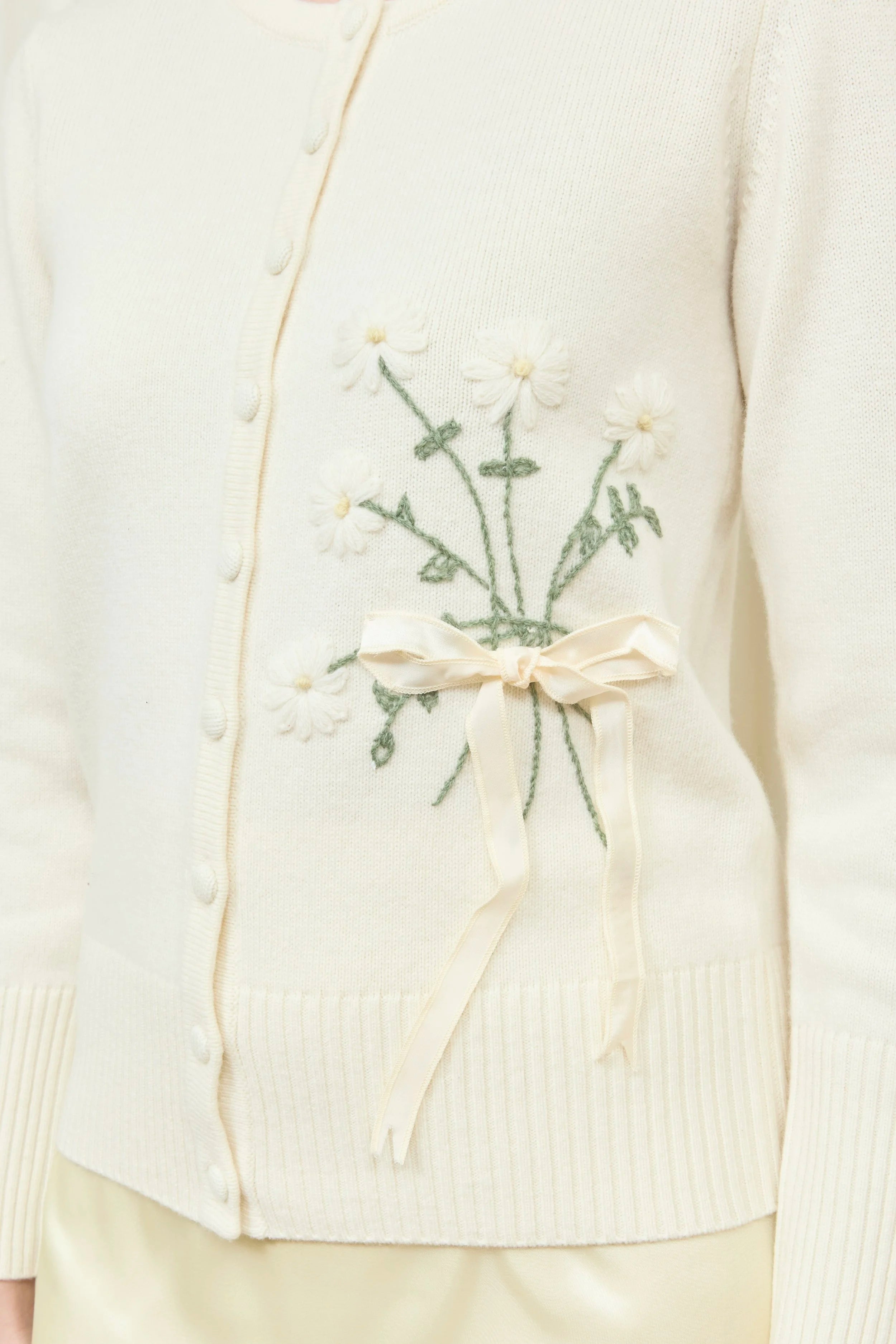 Gladys Daisy Embroidered Cardigan