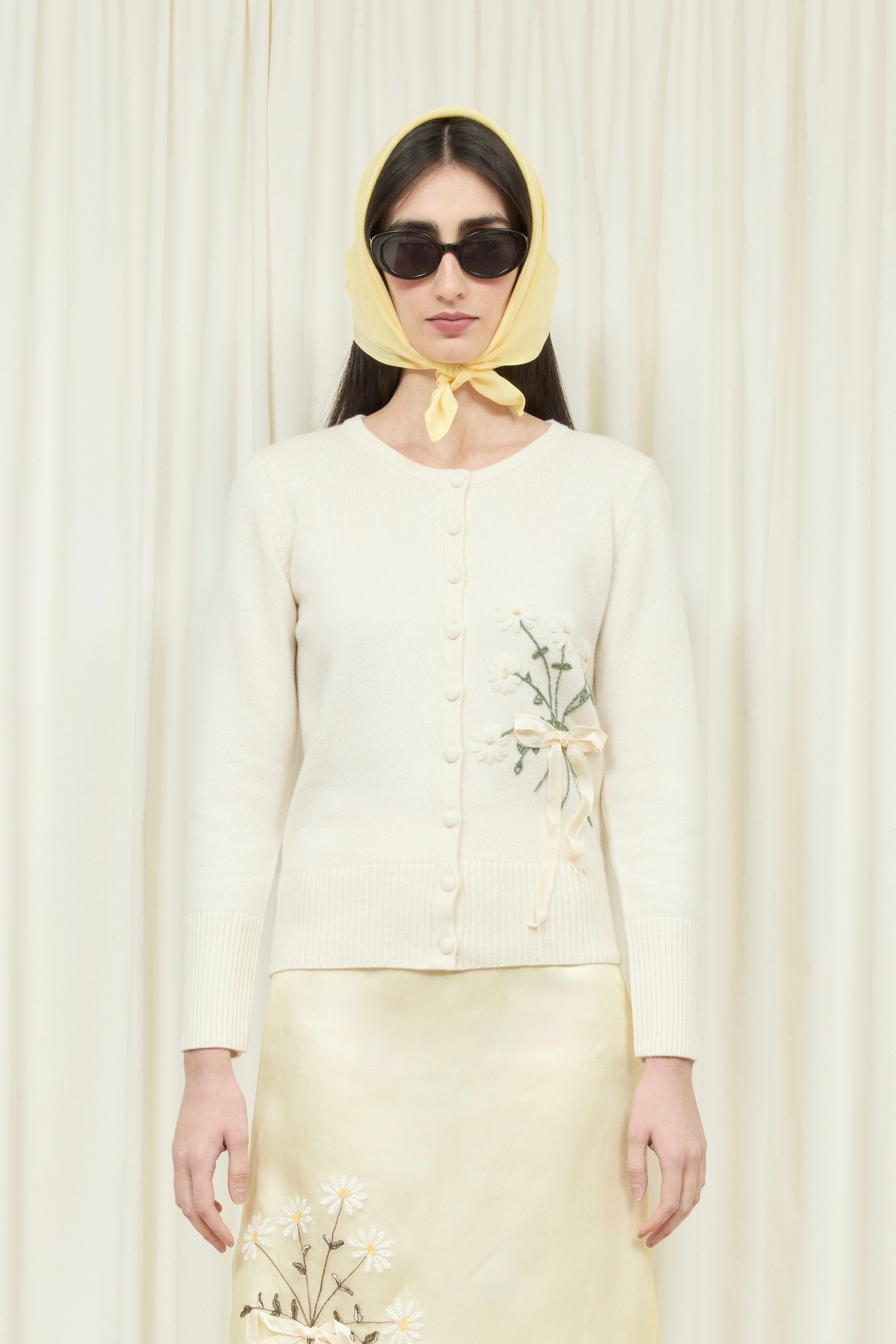 Gladys Daisy Embroidered Cardigan