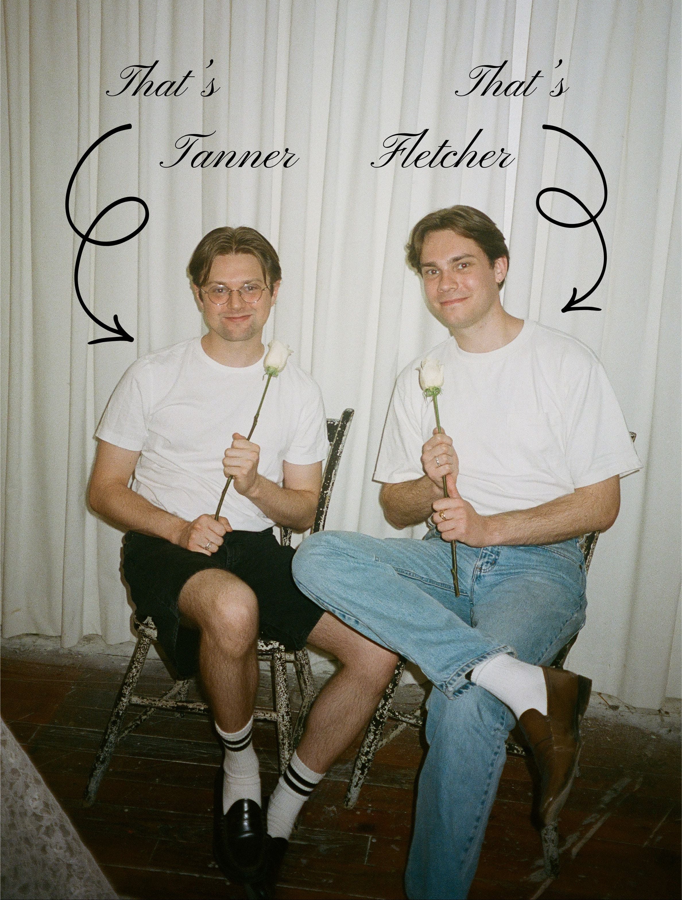 Tanner Richie and Fletcher Kasell from clothing brand Tanner Fletcher